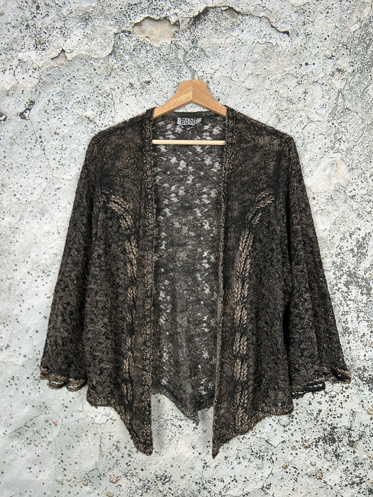 Vintage Vintage Avant Garde Viscose Cardigan Goth Grunge Punk Size L / US 10 / IT 46 - 1 Thumbnail