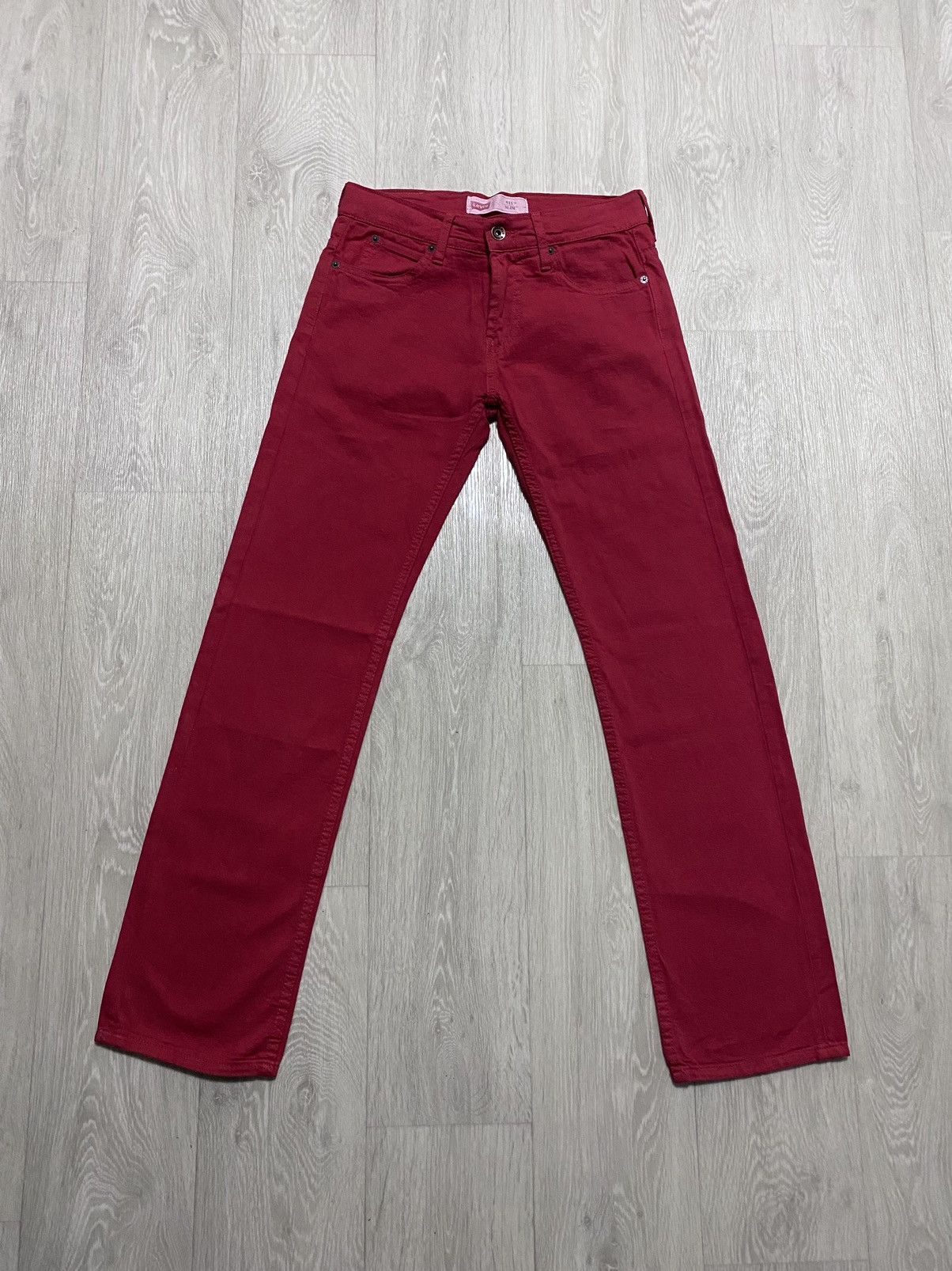 Levi's Women’s Junior Levi’s 511 Slim Vintage Red Jeans Denim Size 28" / US 6 / IT 42 - 2 Thumbnail