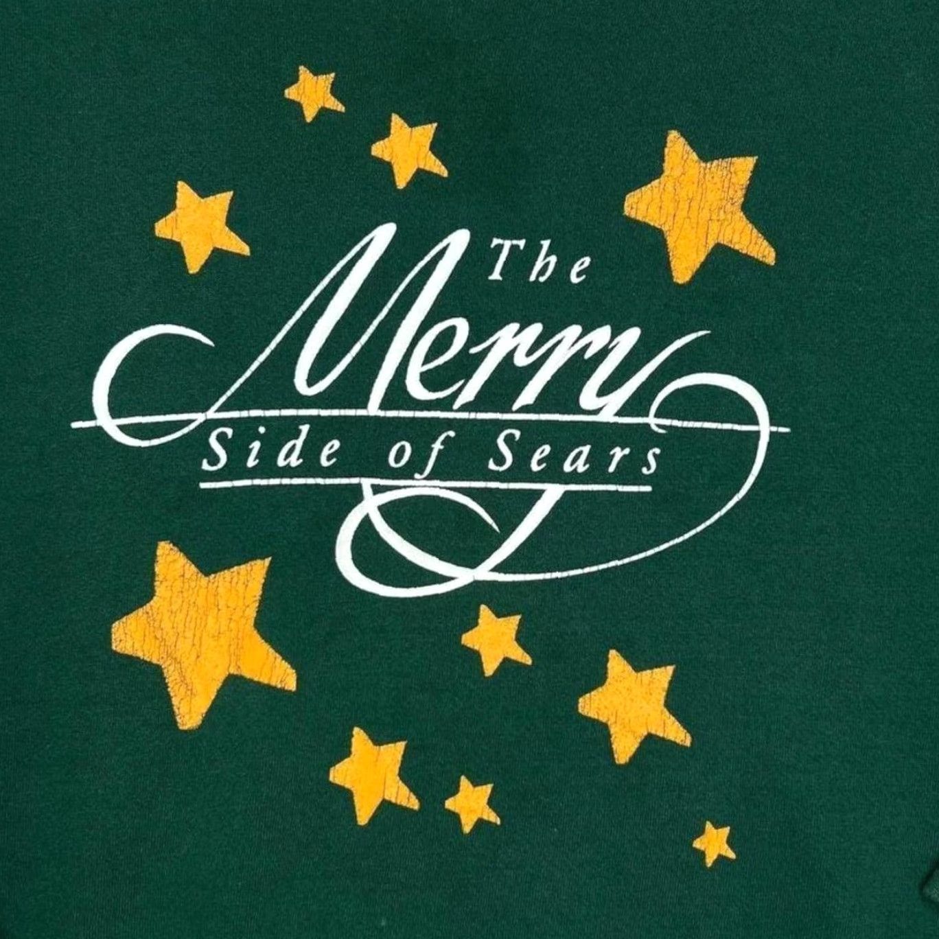 Sears VINTAGE Santee The Merry Side Of Sears Holiday Souvenir Graphic Sweatshirt XL Green Men Sweatshirt Holiday 90s Mens XL Size US XL / EU 56 / 4 - 3 Thumbnail