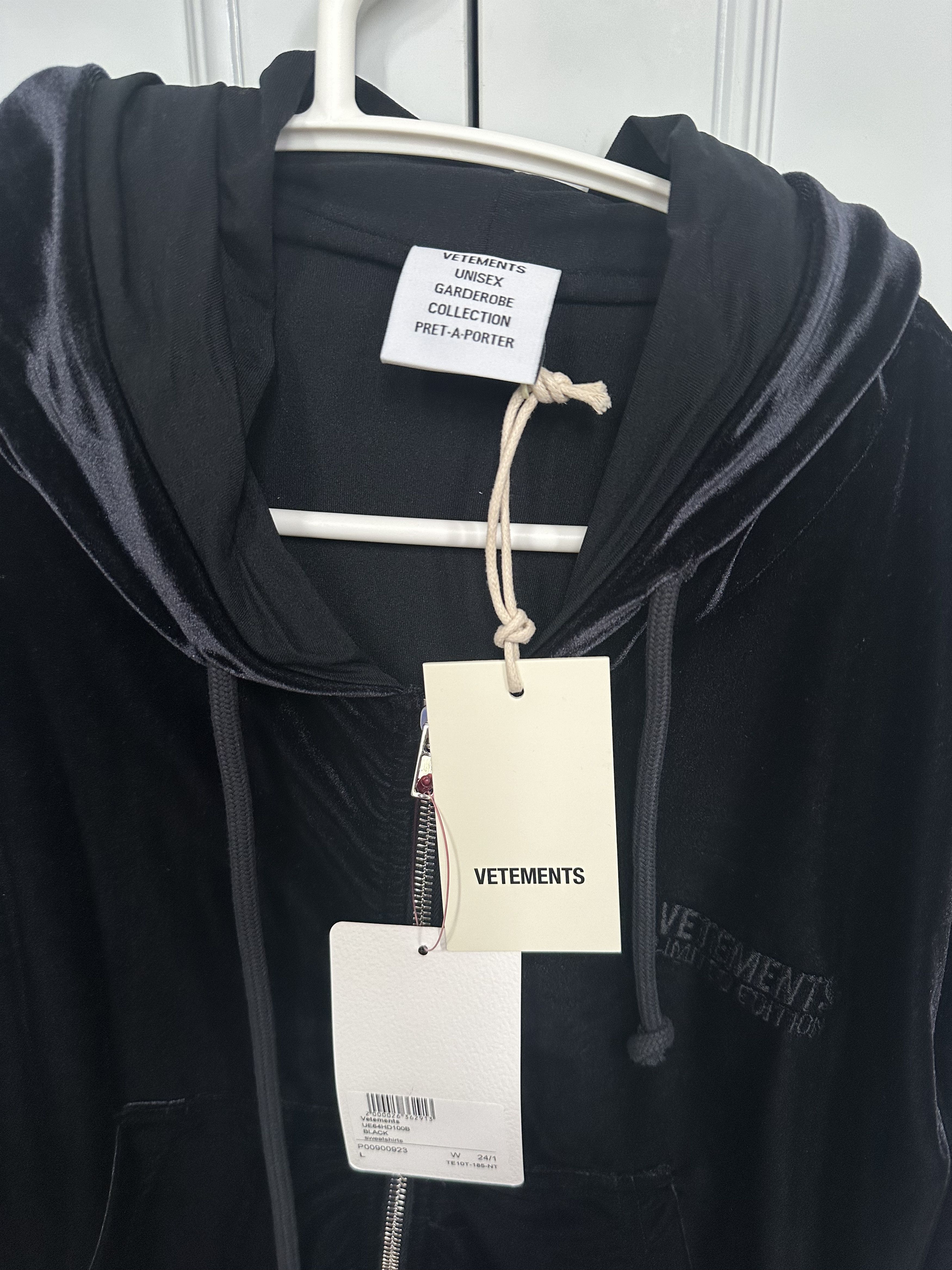 Vetements Vetements fitted zip-up velvet hoodie Size L / US 10 / IT 46 - 6 Thumbnail