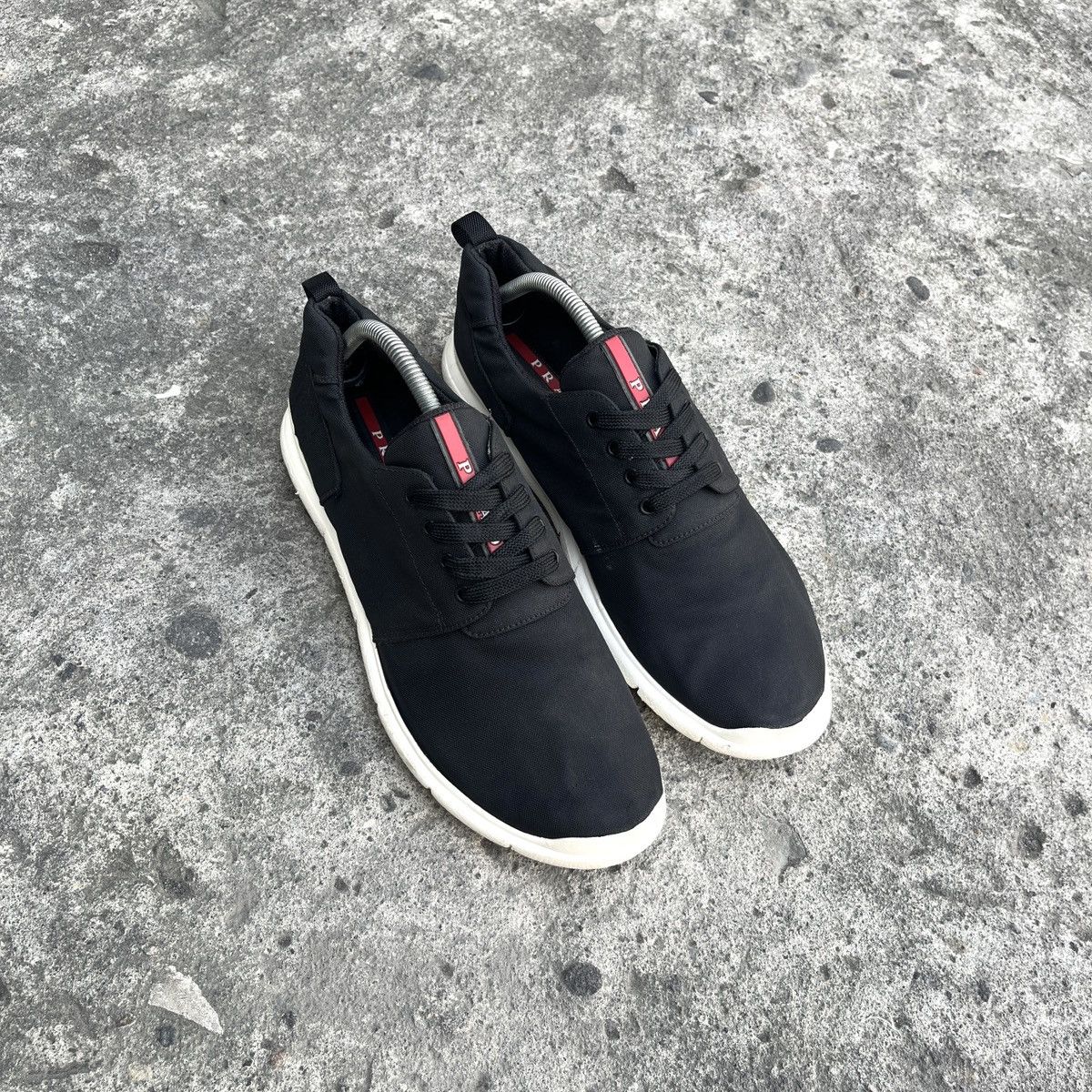 Prada Prada Ultralight Red Stripe Sneakers 4E3055 Size US 8 / EU 41 - 3 Thumbnail