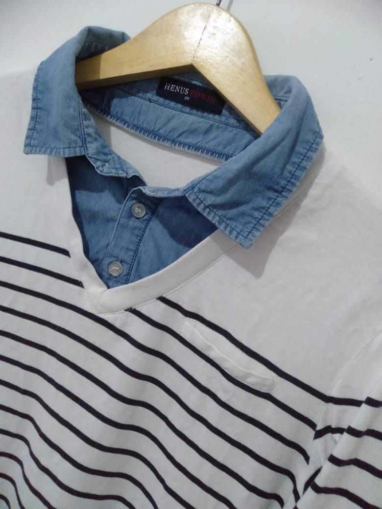 If Six Was Nine × Japanese Brand JAPANESE HENUS EDWIN DOUBLE LAYER LONG SHIRT Size US M / EU 48-50 / 2 - 5 Thumbnail