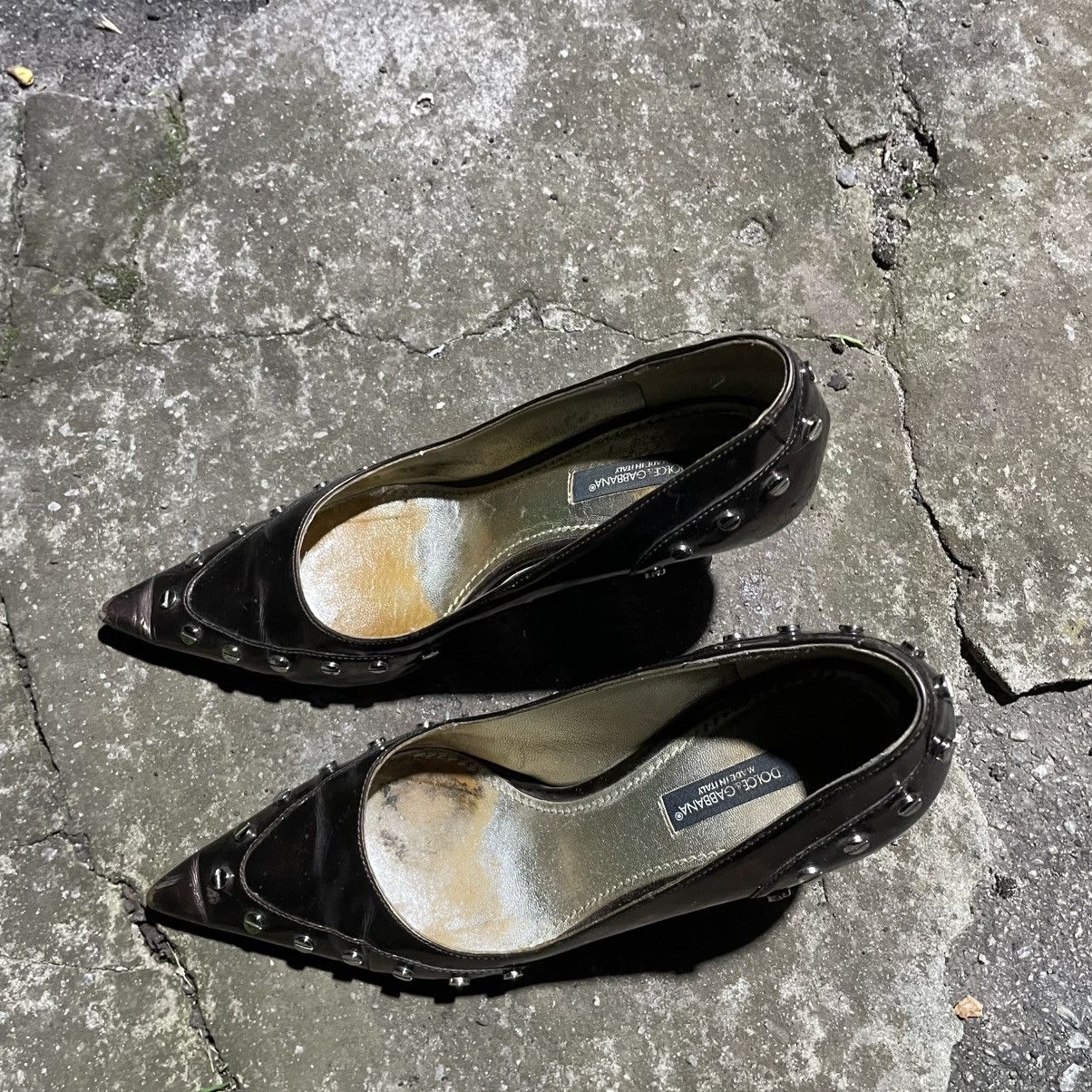 Dolce & Gabbana Dolce Gabbana Leather Slingback Pumps heels platform studded Size US 6 / IT 36 - 7 Thumbnail