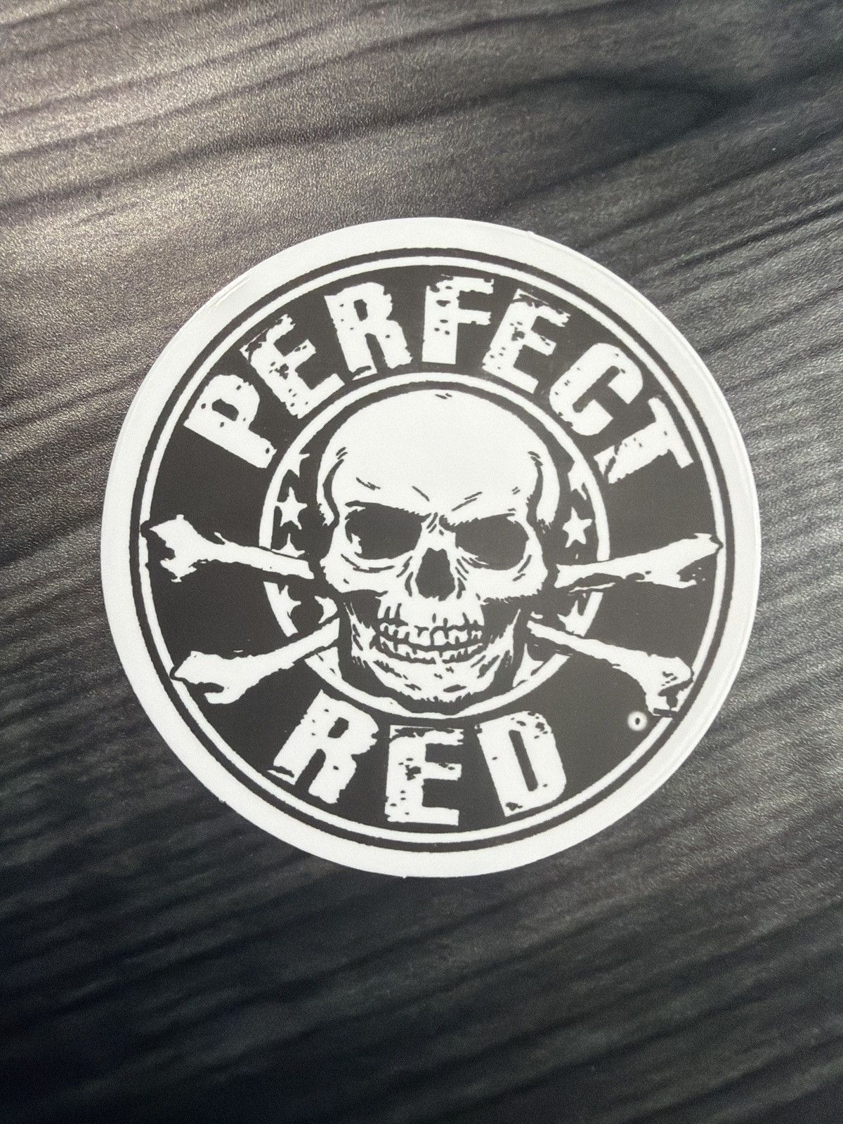 Hypebeast Prefect Red Skull And Crossbones Sticker Size ONE SIZE - 1 Thumbnail