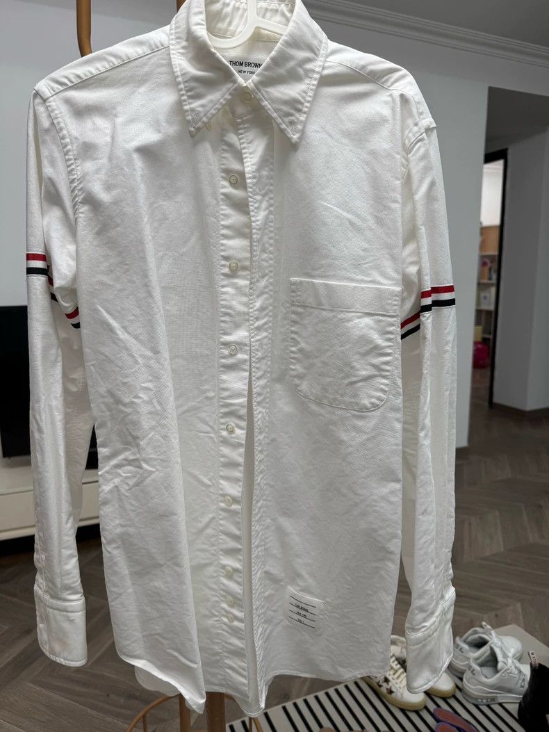 Thom Browne Thom Browne Classic Cuff Logo Shirt - dmc Size US M / EU 48-50 / 2 - 1 Thumbnail