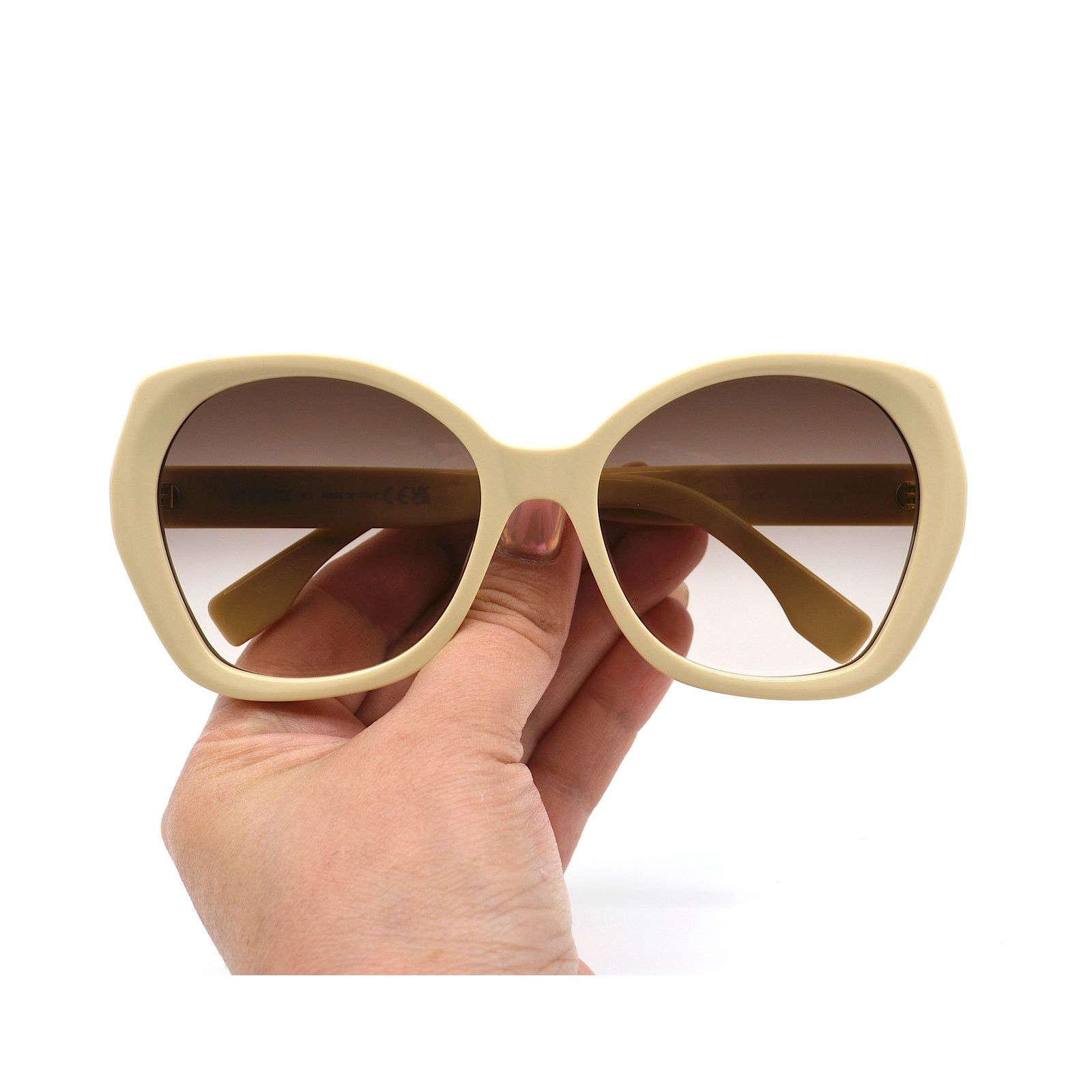 Fendi NEW FENDI FE40112I 57F SHINY BEIGE BROWN GRADIENT SUNGLASSES Size ONE SIZE - 11 Thumbnail