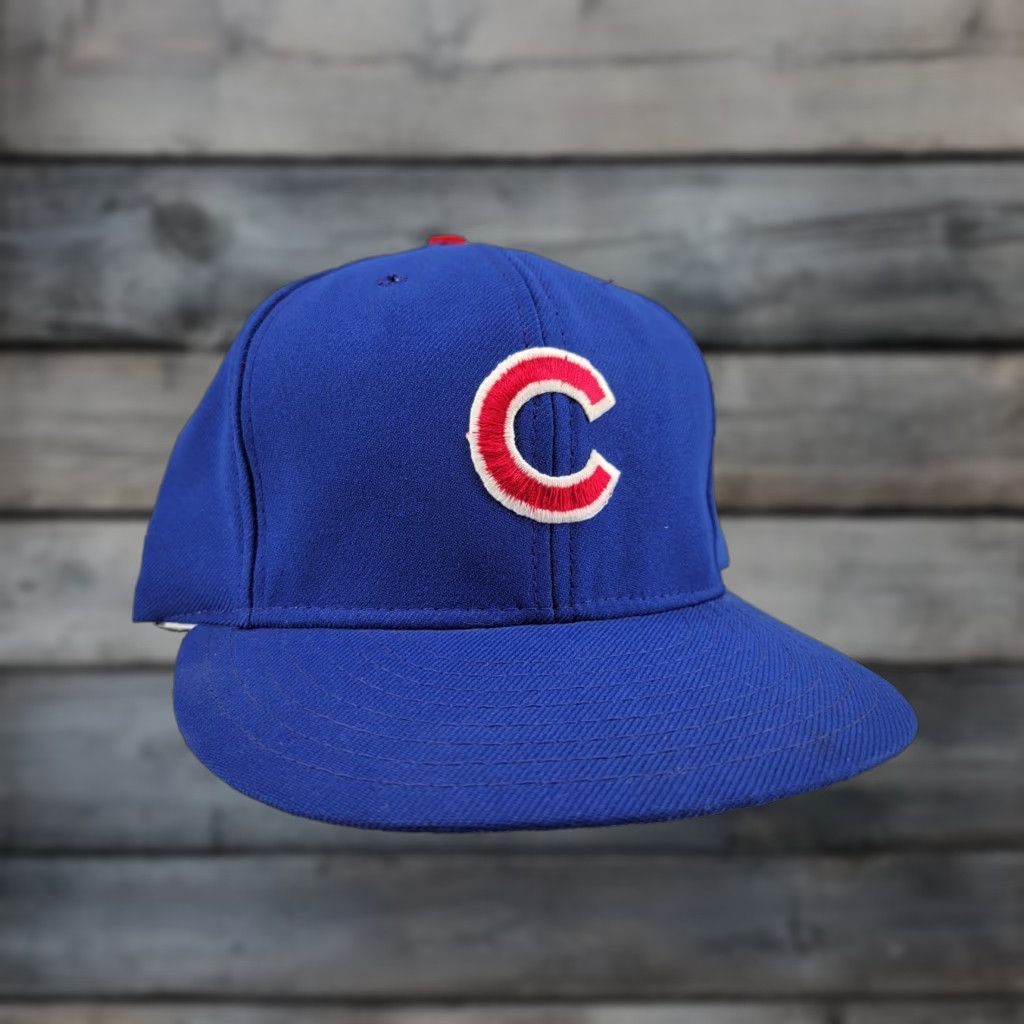 MLB VINTAGE Chicago Cubs Snapback Cap MLB Baseball Adjustable Hat Men Blue 90s Retro Sports Logo MLB Shirts Mens Size ONE SIZE - 1 Thumbnail