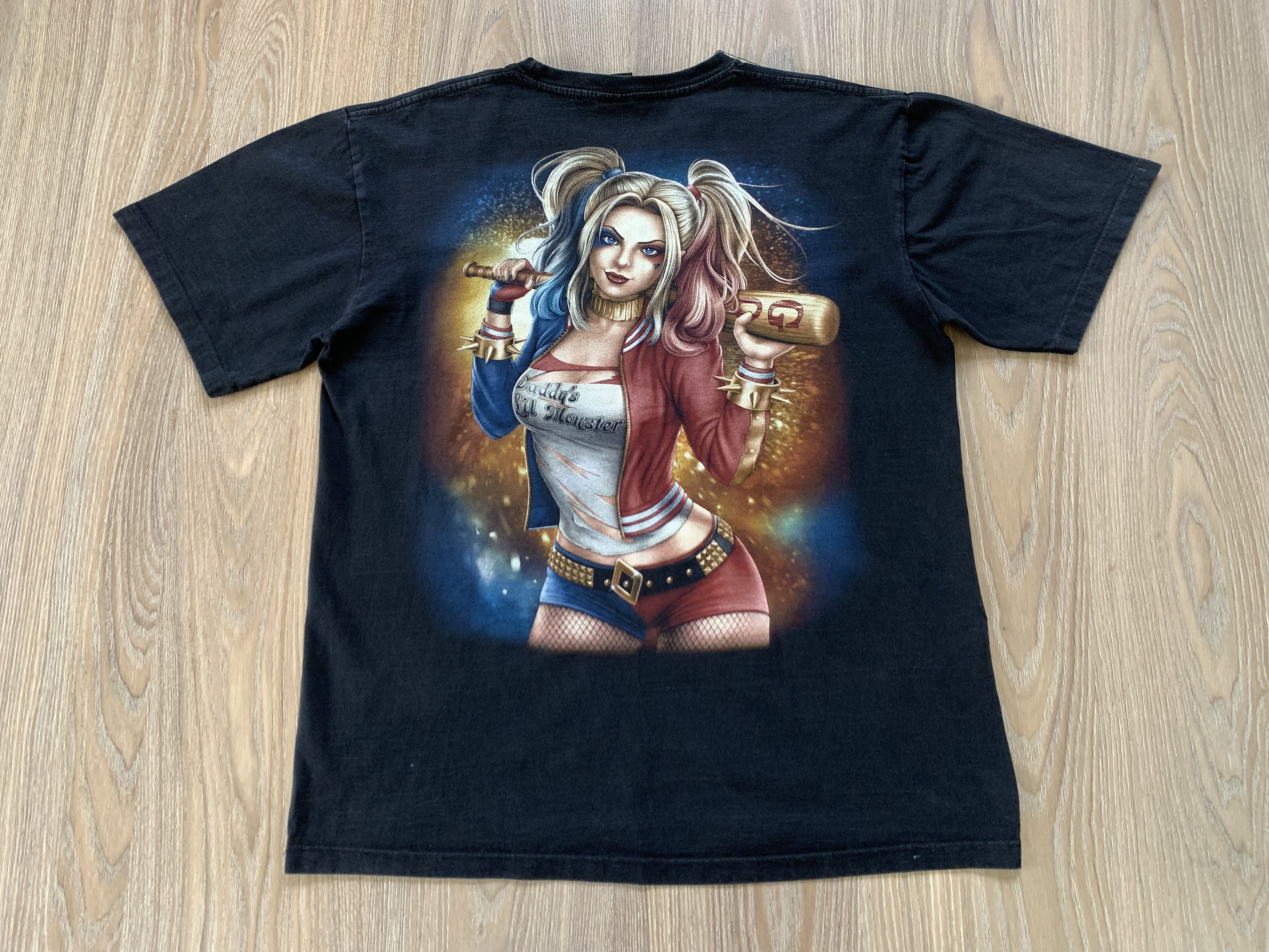 DC Comics Rare Vintage Harley Quinn Big Print T Shirt Size US L / EU 52-54 / 3 - 3 Thumbnail