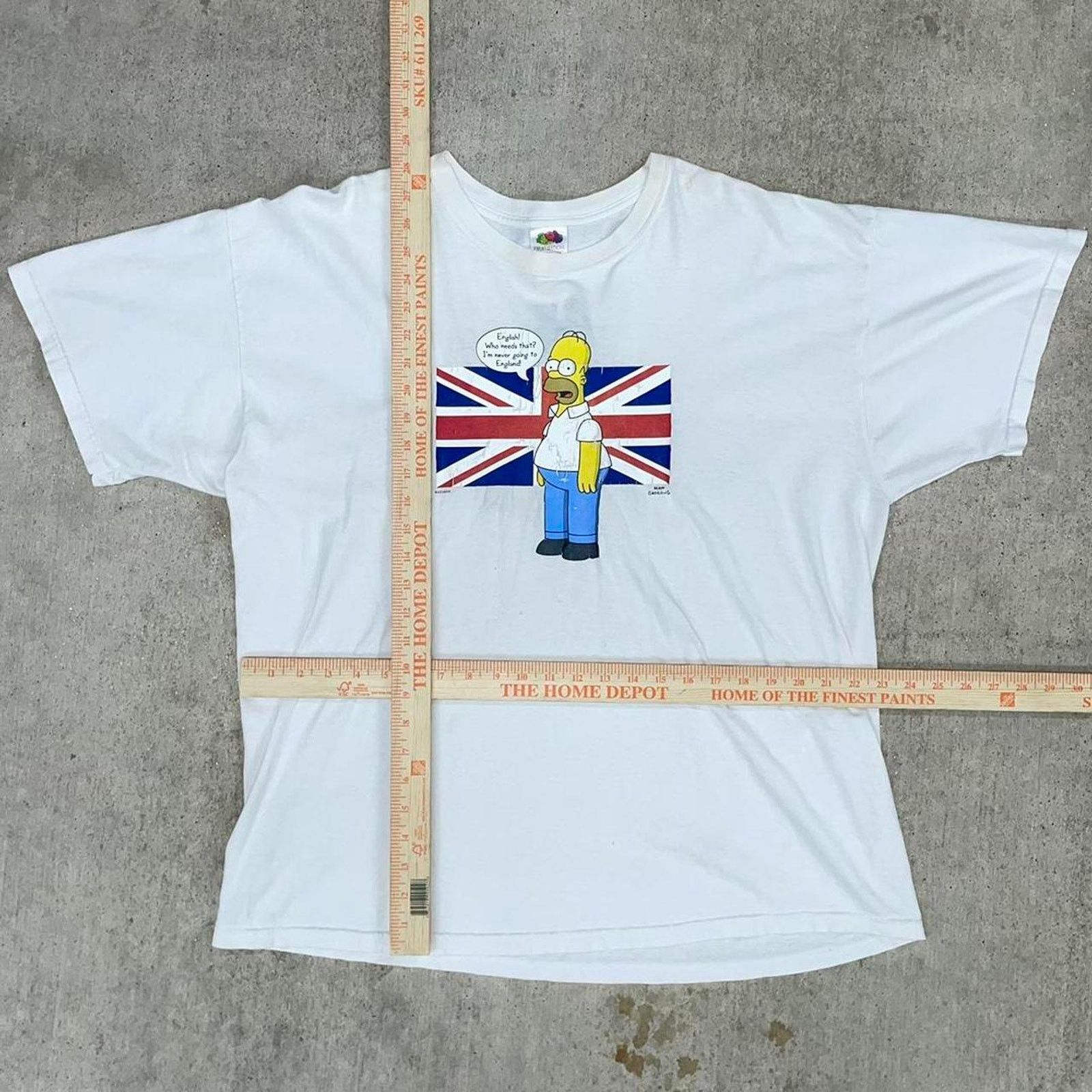 Fruit Of The Loom Vintage simpsons promo homer simpson t-shirt Size US XXL / EU 58 / 5 - 2 Thumbnail