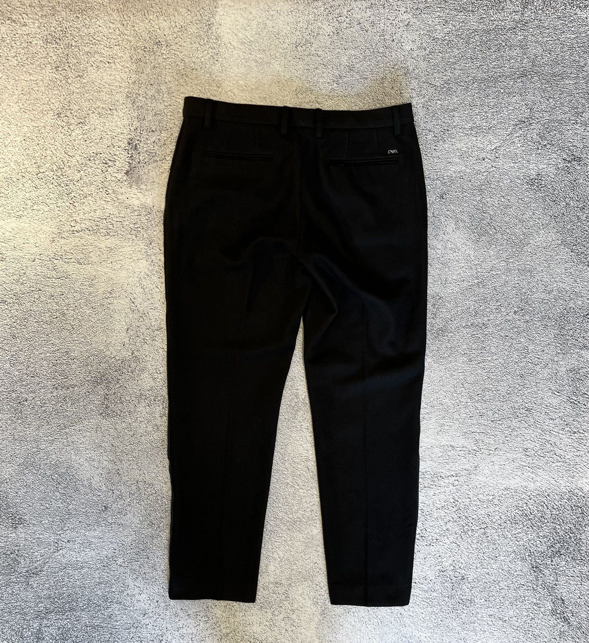Emporio Armani Emporio Armani Mens Pants Trousers Lana Wool Black Size 50 Size US 33 - 5 Thumbnail