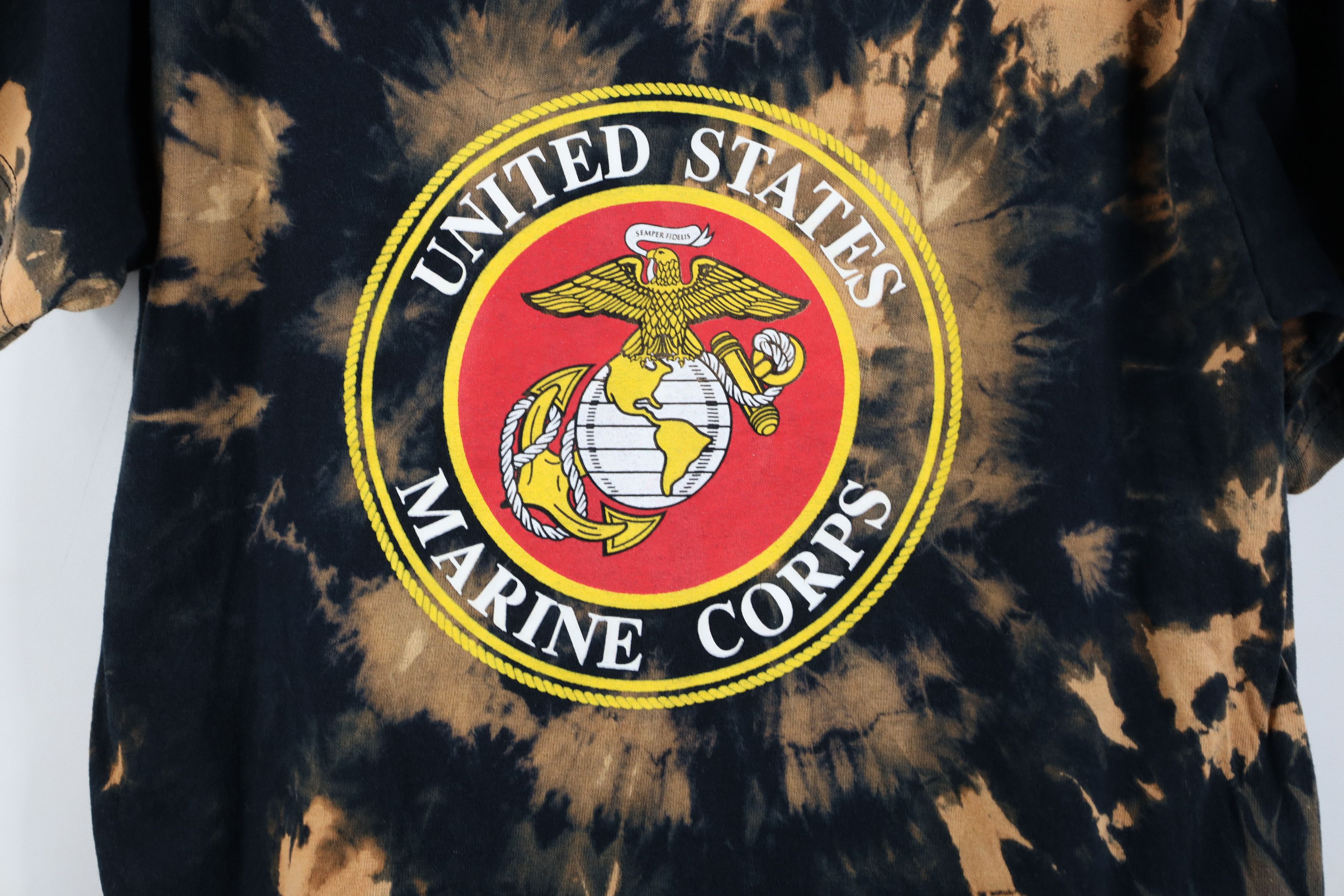 Vintage Vintage Acid Wash United States Marine Corps USMC T-Shirt Size US S / EU 44-46 / 1 - 4 Thumbnail