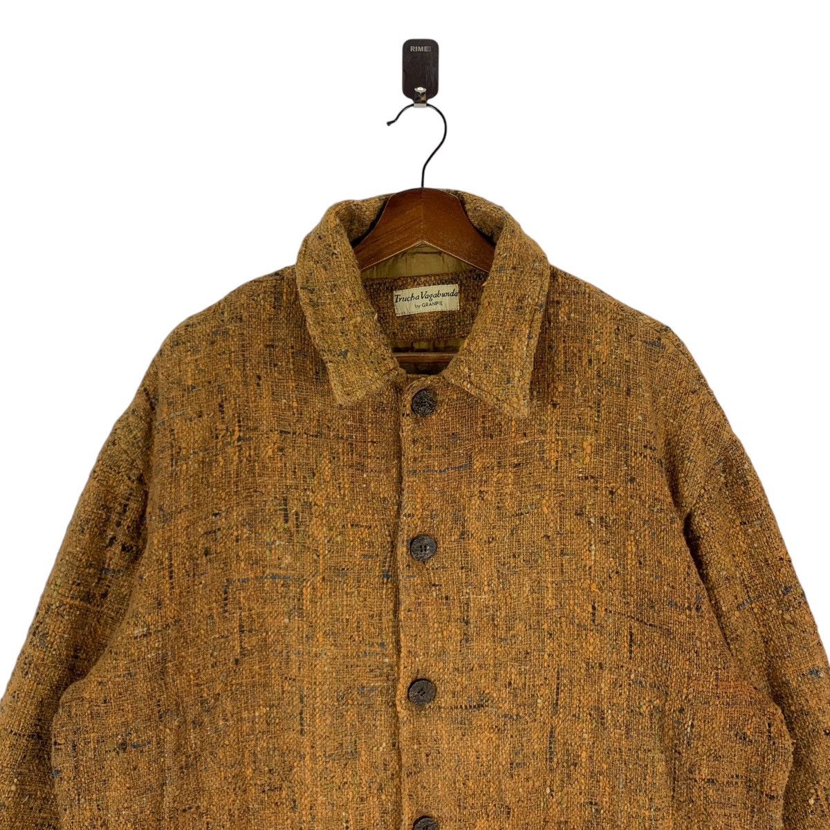 Issey Miyake × Vintage Vintage Trucha Vagabunda By Granpie Coconut Button Jacket Size US L / EU 52-54 / 3 - 4 Thumbnail