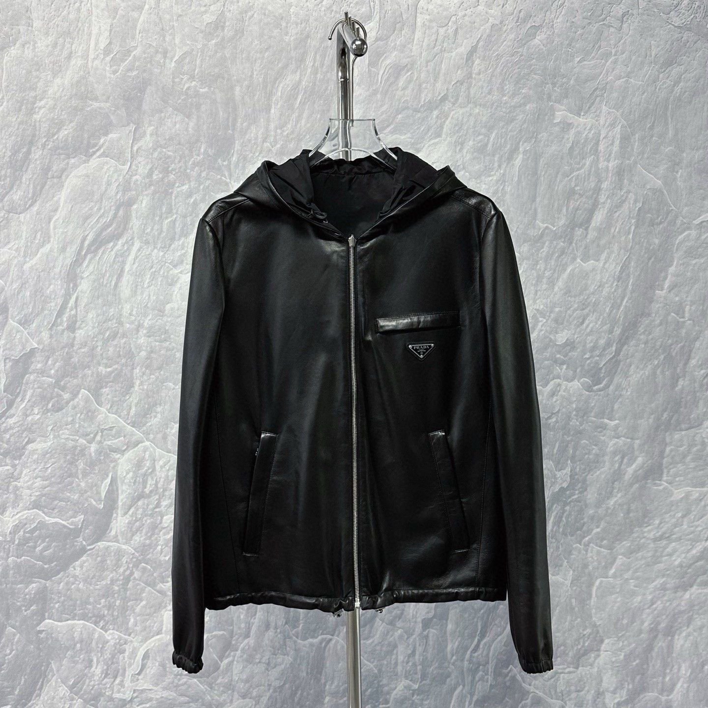 Prada Prada Double-Sided Sheepskin Hooded Zip Jacket Size US M / EU 48-50 / 2 - 1 Thumbnail