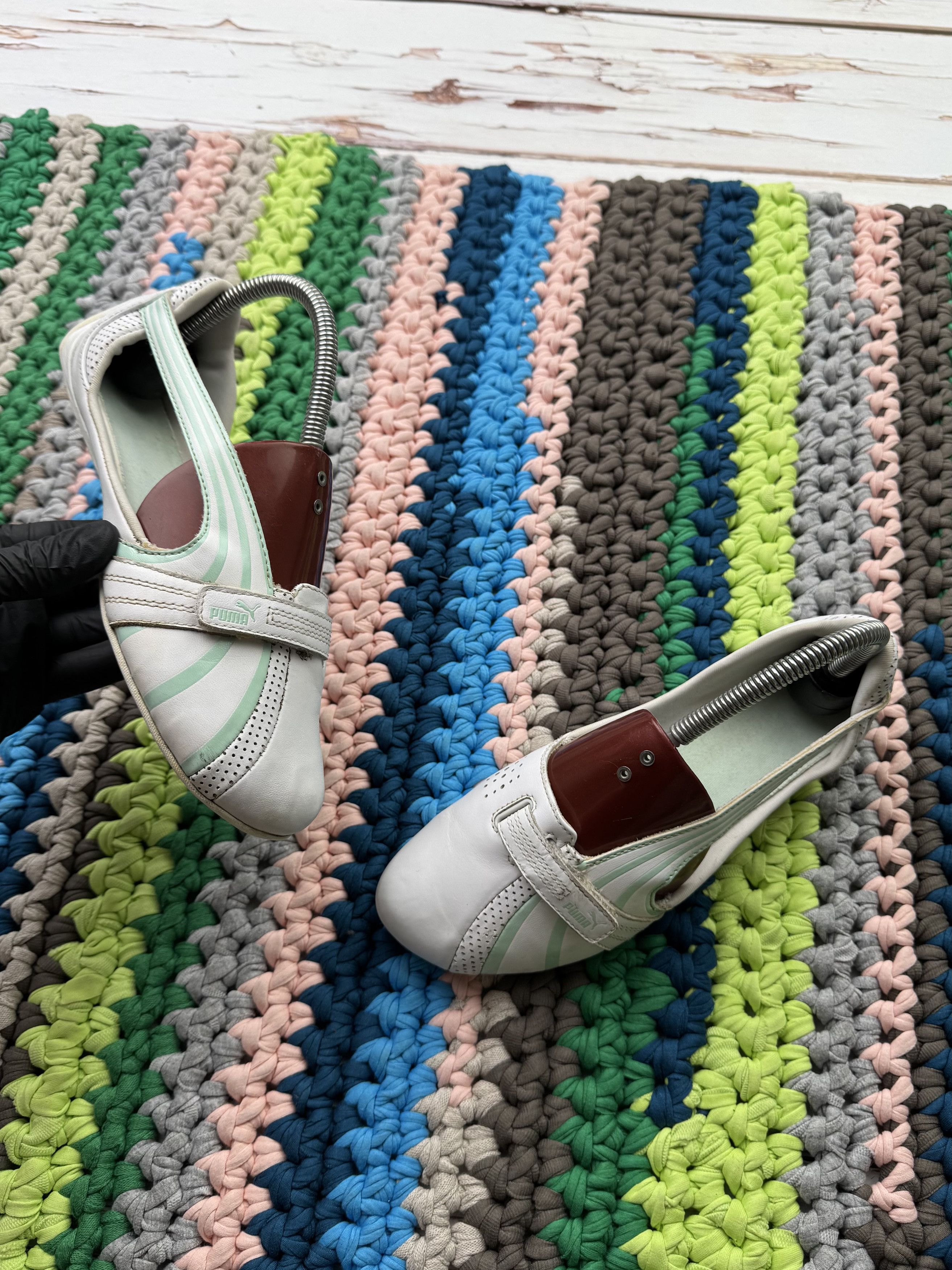 Puma Puma Vintage Leather Ballet Flats (V174)(D10) Size US 7.5 / IT 37.5 - 1 Thumbnail