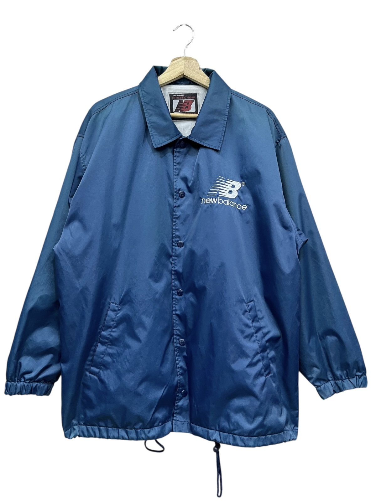 New Balance 🔥VINTAGE 90’s BIG LOGO🔥NEW BALANCE Sun Faded Nylon Jacket Size US M / EU 48-50 / 2 - 3 Thumbnail