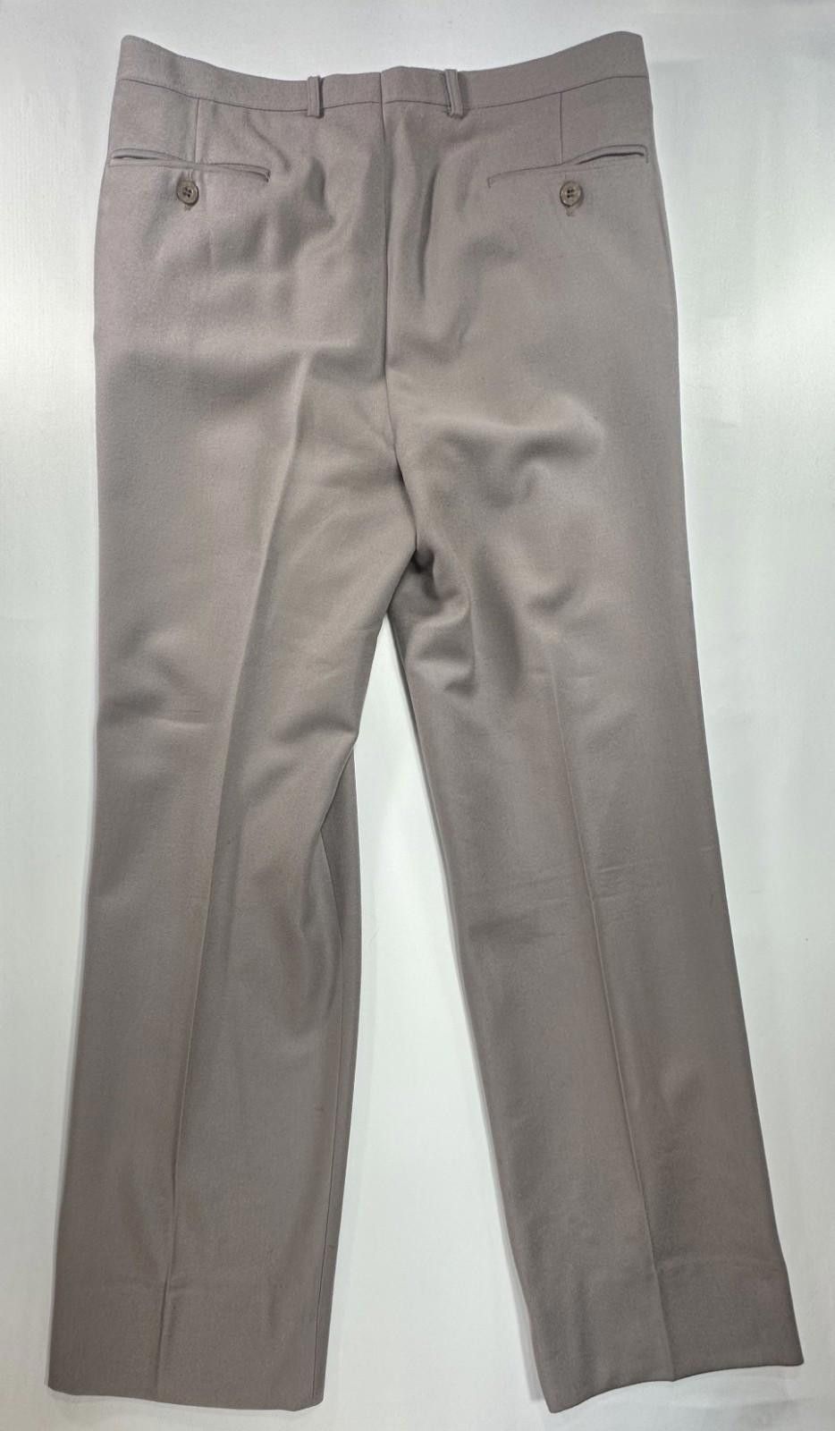 Oscar Jacobson Oscar Jacobson Comfort Stretch Wool Pants Brown Mens 34/30 Size US 34 / EU 50 - 2 Thumbnail