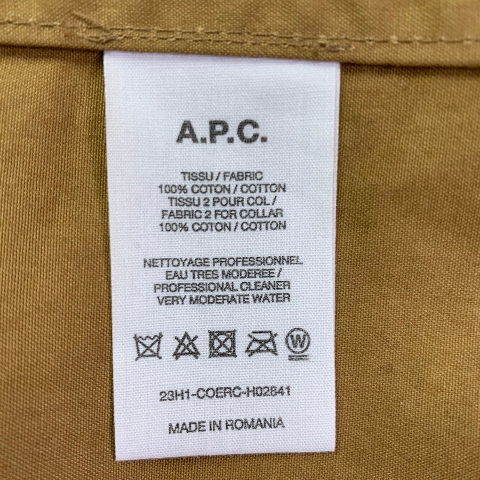 A.P.C. Size L Tan Brown Cotton Corduroy Collar Button Up Jacket Size US L / EU 52-54 / 3 - 8 Thumbnail