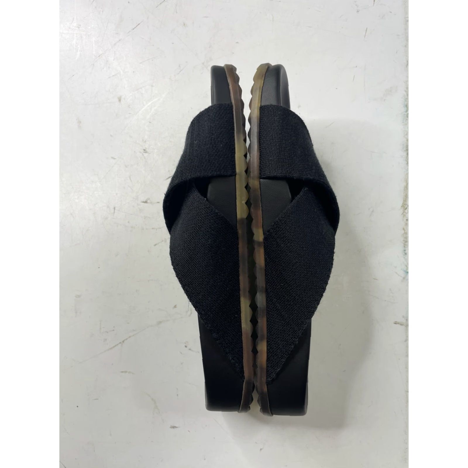 Vintage Rothy’s The Weekend Slide Sandals Womens 8 Black Hemp Cross Straps Slip On Sandal Womens Black 8 Size US 8 / IT 38 - 5 Thumbnail