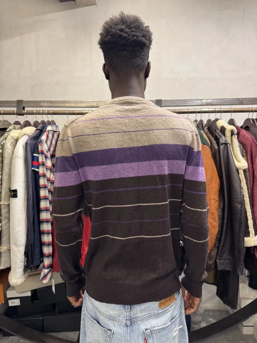 Designer × Dolce & Gabbana × Vintage 2000s Dolce & Gabbana Gradient Striped Purple & Brown Sweater Size US M / EU 48-50 / 2 - 3 Thumbnail