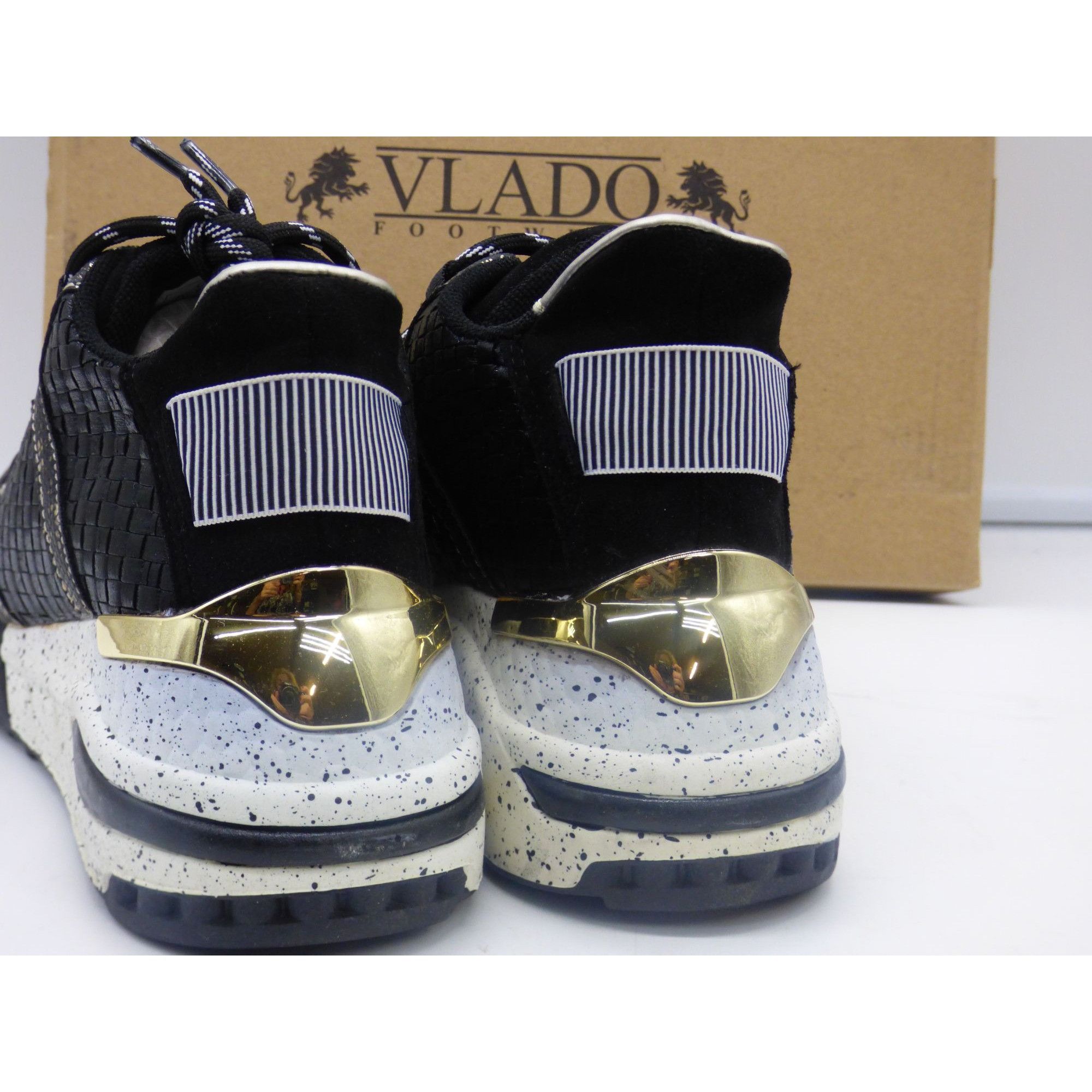 Vlado Vlado Cleo Women’s Sneakers, Black/Gold, Sz. 7 Size US 7 / IT 37 - 6 Thumbnail