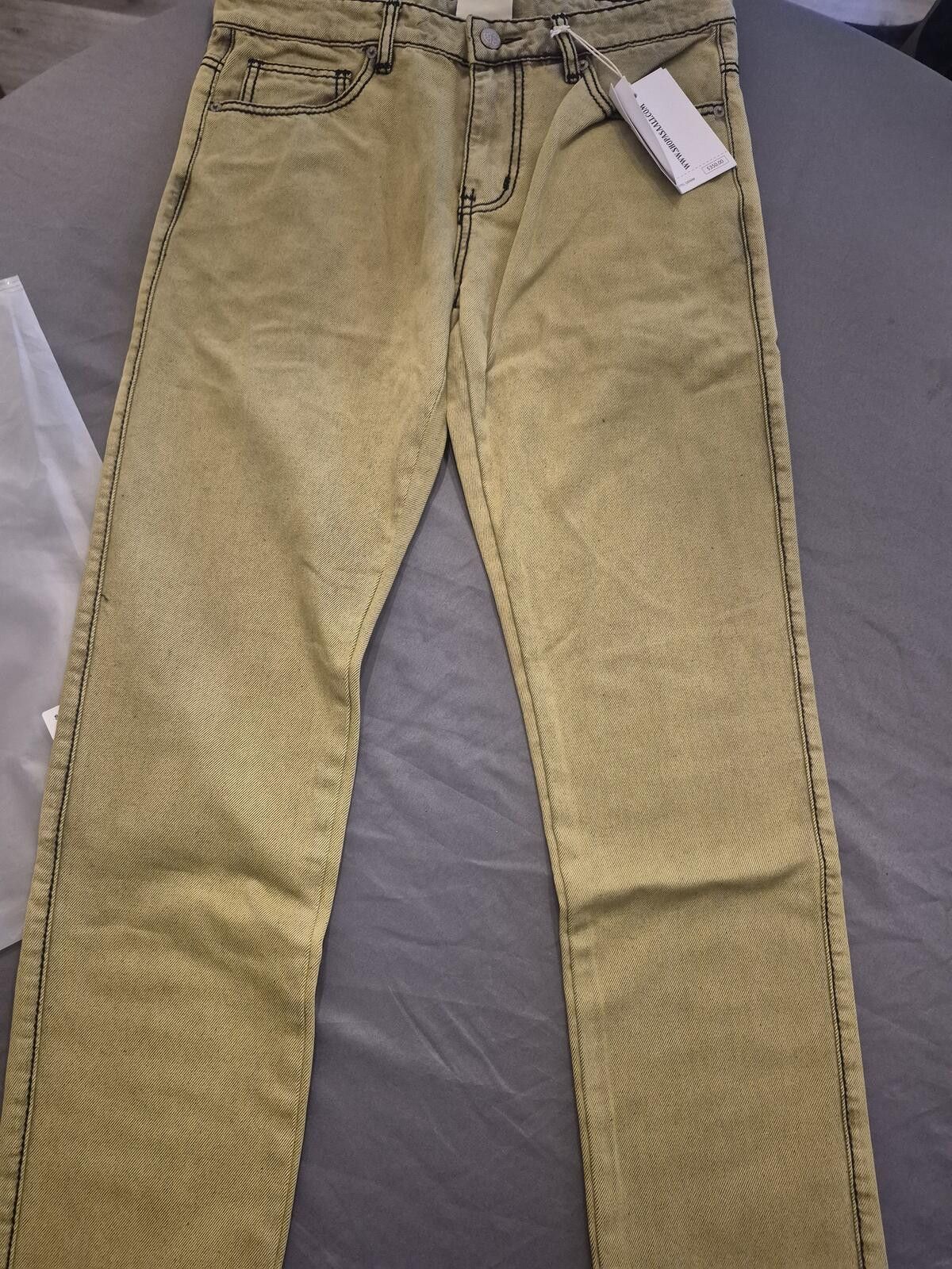 Asaali Asaali Yellow Cartel Denim Jeans Size 30 MSRP $350 Size US 30 / EU 46 - 1 Thumbnail