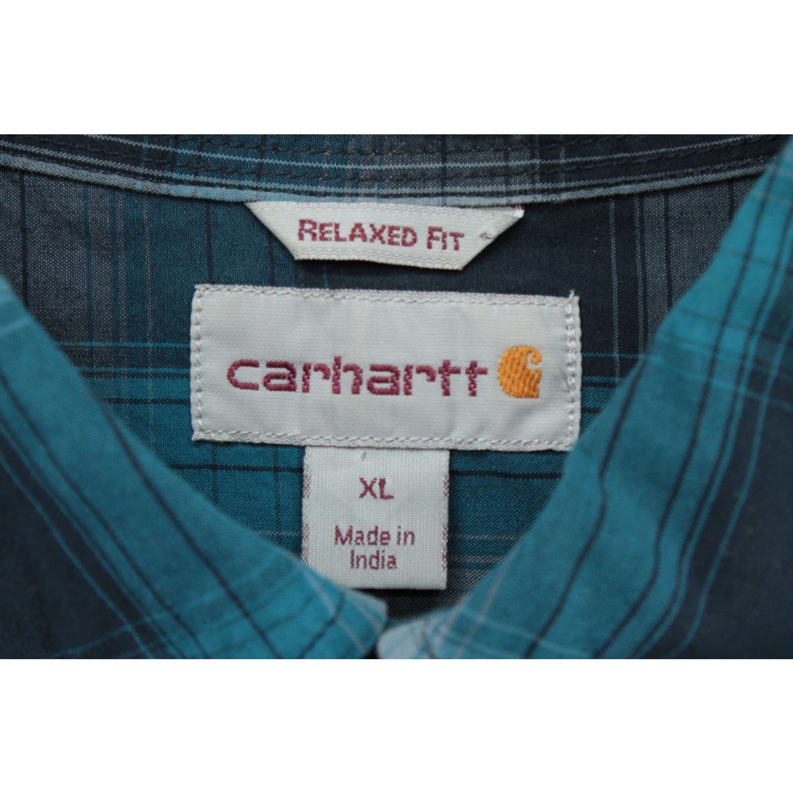 Carhartt Carhartt Button Down Shirt Men XL Blue Plaid Relaxed Fit Long Sleeve 102278 Size US XL / EU 56 / 4 - 4 Thumbnail