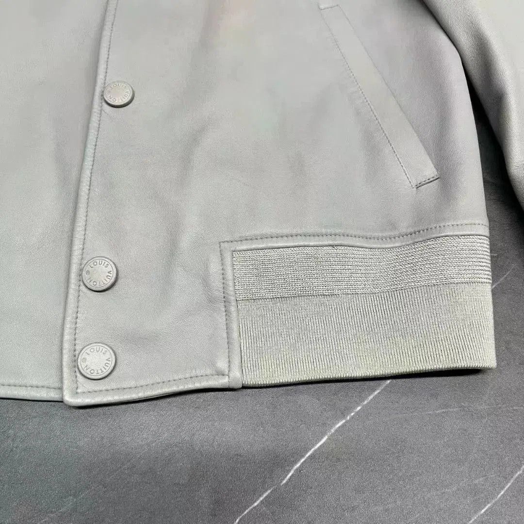 Louis Vuitton louis vuitton gray leather baseball jacket. Size US M / EU 48-50 / 2 - 4 Thumbnail