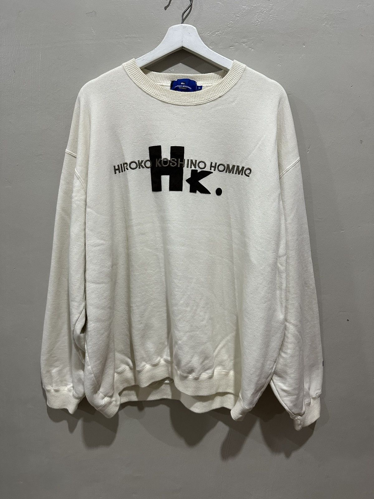 image of Hiroko Koshino Homme Sweatshirt in White, Men's (Size 2XL)