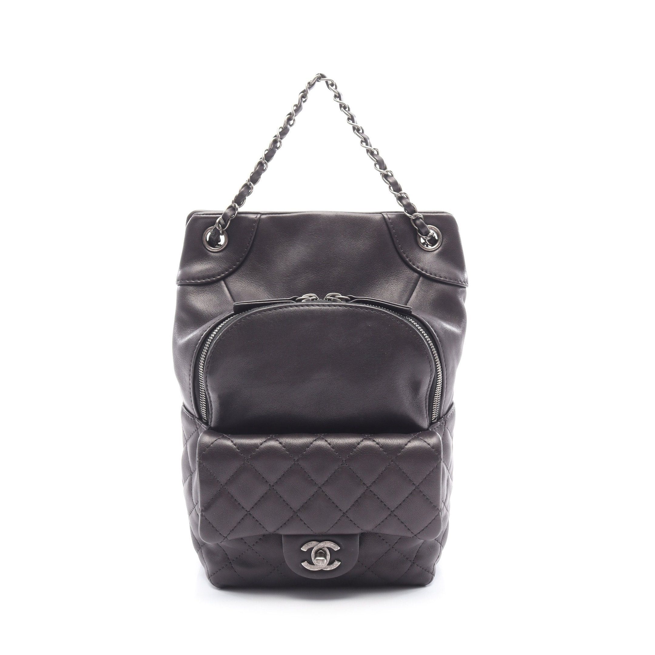 Chanel Chanel Matelasse Rucksack Lambskin Black Silver Hardware Size ONE SIZE - 1 Thumbnail