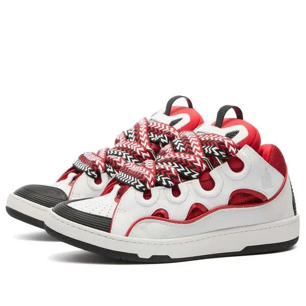 Lanvin oc11z0426 Curb Sneakers in White/Red Size US 8 / EU 41 - 2 Thumbnail