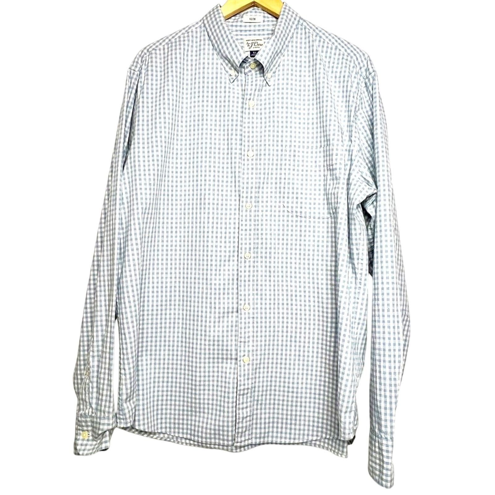 J.Crew J Crew Blue & White Gingham Button Down Shirt Men’s Size XL Size US XL / EU 56 / 4 - 1 Thumbnail