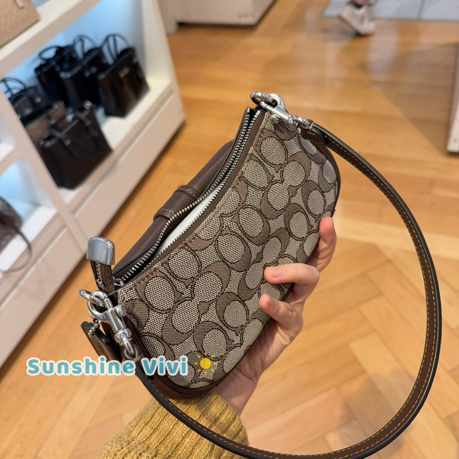 Coach NWT COACH CDB18 Ashton Mini Shoulder Bag Silver/Oak/Maple Size ONE SIZE - 3 Thumbnail