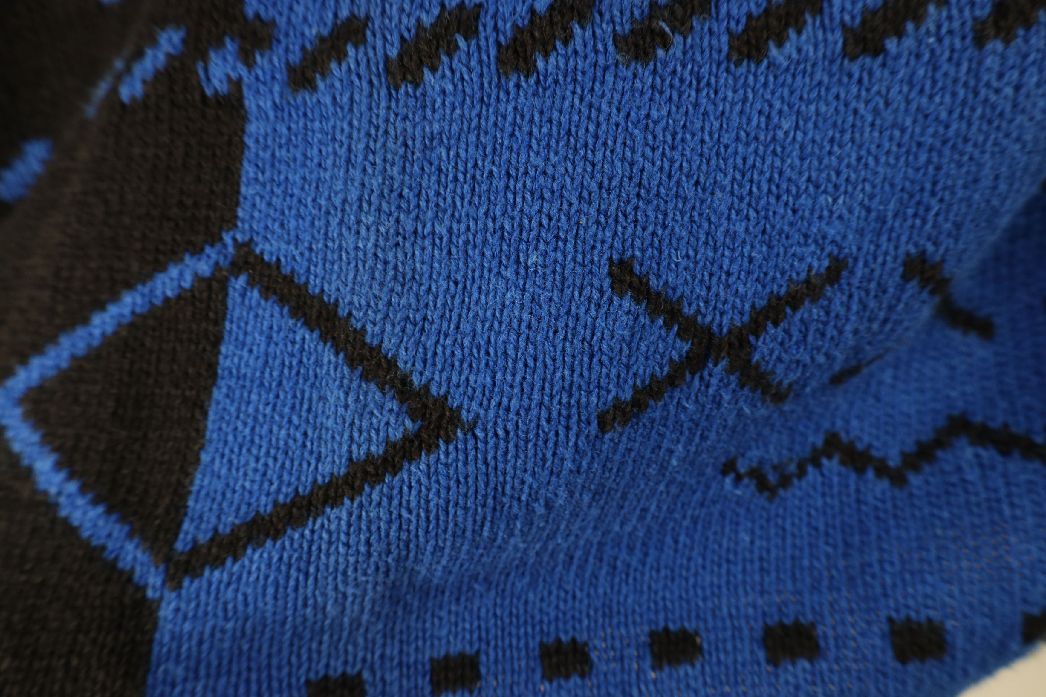 Vintage Vintage 90s Streetwear Geometric Knit Mock Neck Sweater Size M / US 6-8 / IT 42-44 - 5 Thumbnail