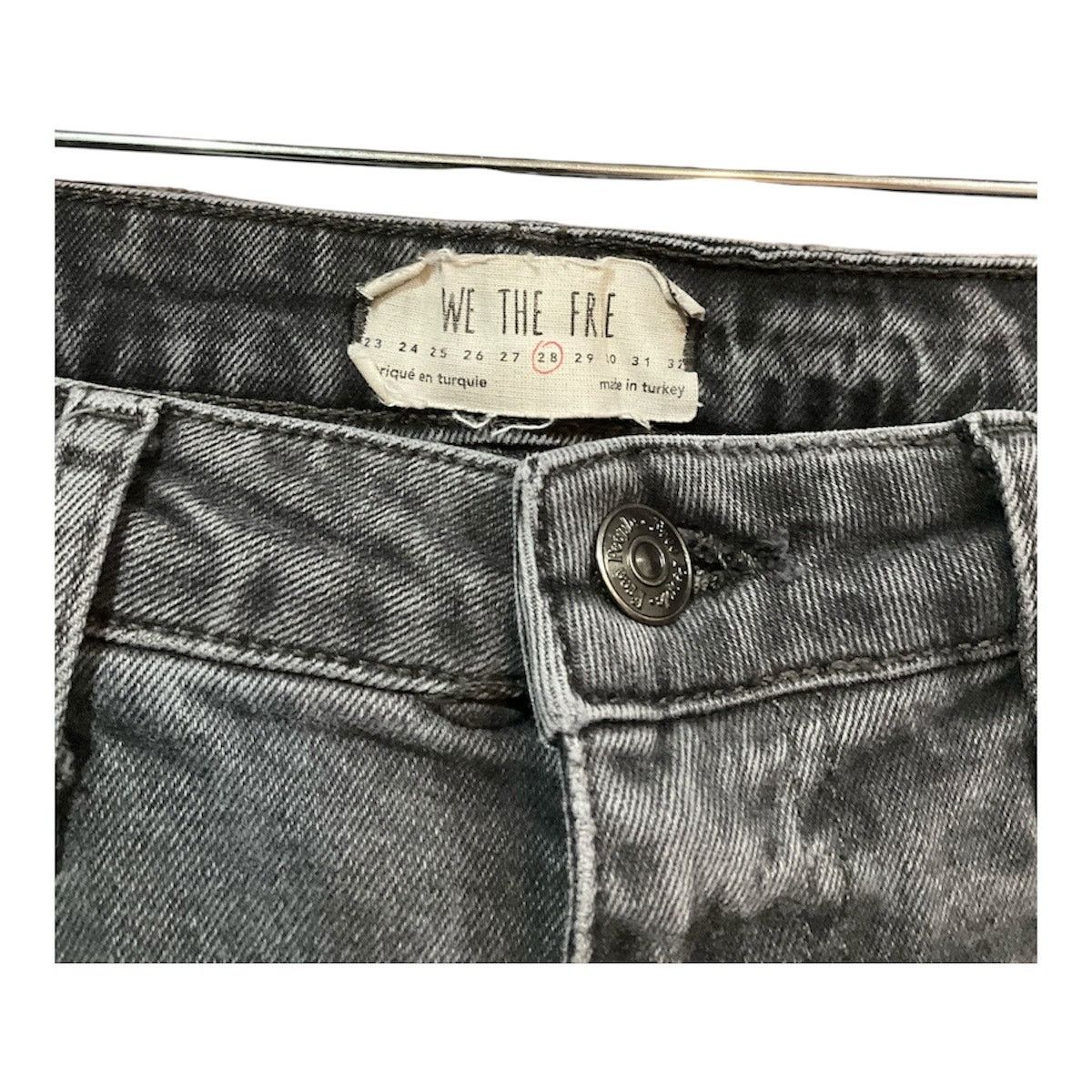 Free People Free People Jeans Women 28 Gray Black Embroidered Size 28" / US 6 / IT 42 - 2 Thumbnail