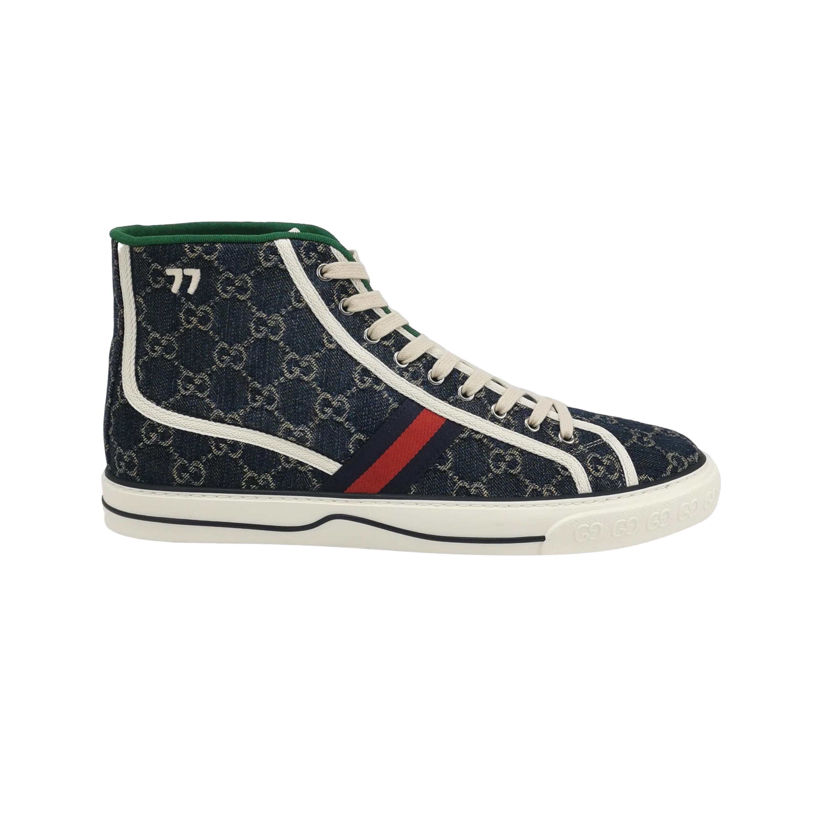 Gucci Gucci GG Monogram Tennis 1977 Hi-Top Sneakers US 14 Size US 14 / EU 47 - 1 Thumbnail