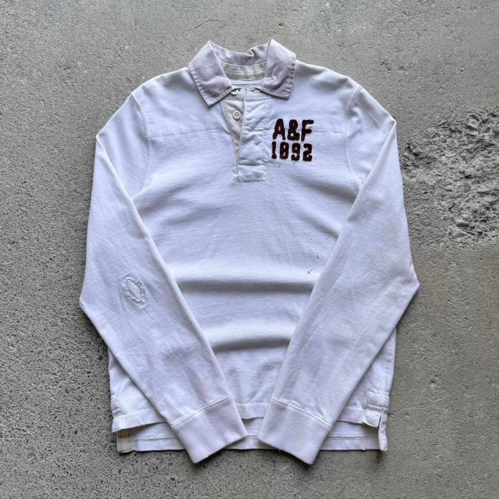 Abercrombie & Fitch Y2K 00s Abercrombie & Fitch LS Rugby Shirt Size US L / EU 52-54 / 3 - 2 Thumbnail