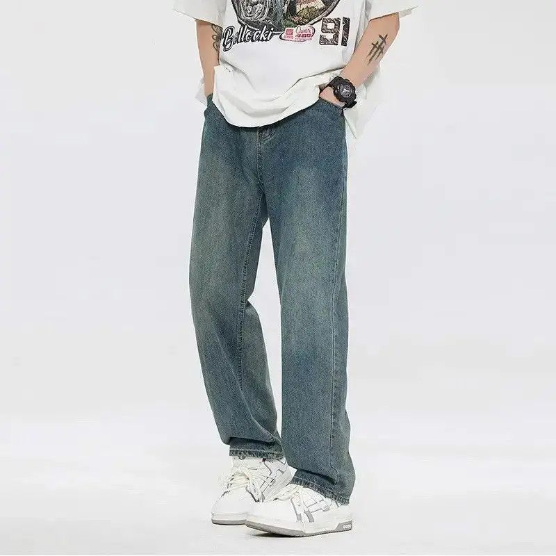 Japanese Brand Streetwear Casual Straight Mid Waist Jeans Pants Size US 32 / EU 48 - 4 Thumbnail
