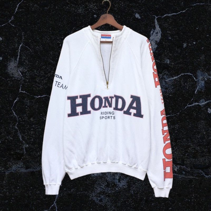 Honda Vintage 90s Honda Racing Riding Team Sweatshirt Size US L / EU 52-54 / 3 - 3 Thumbnail