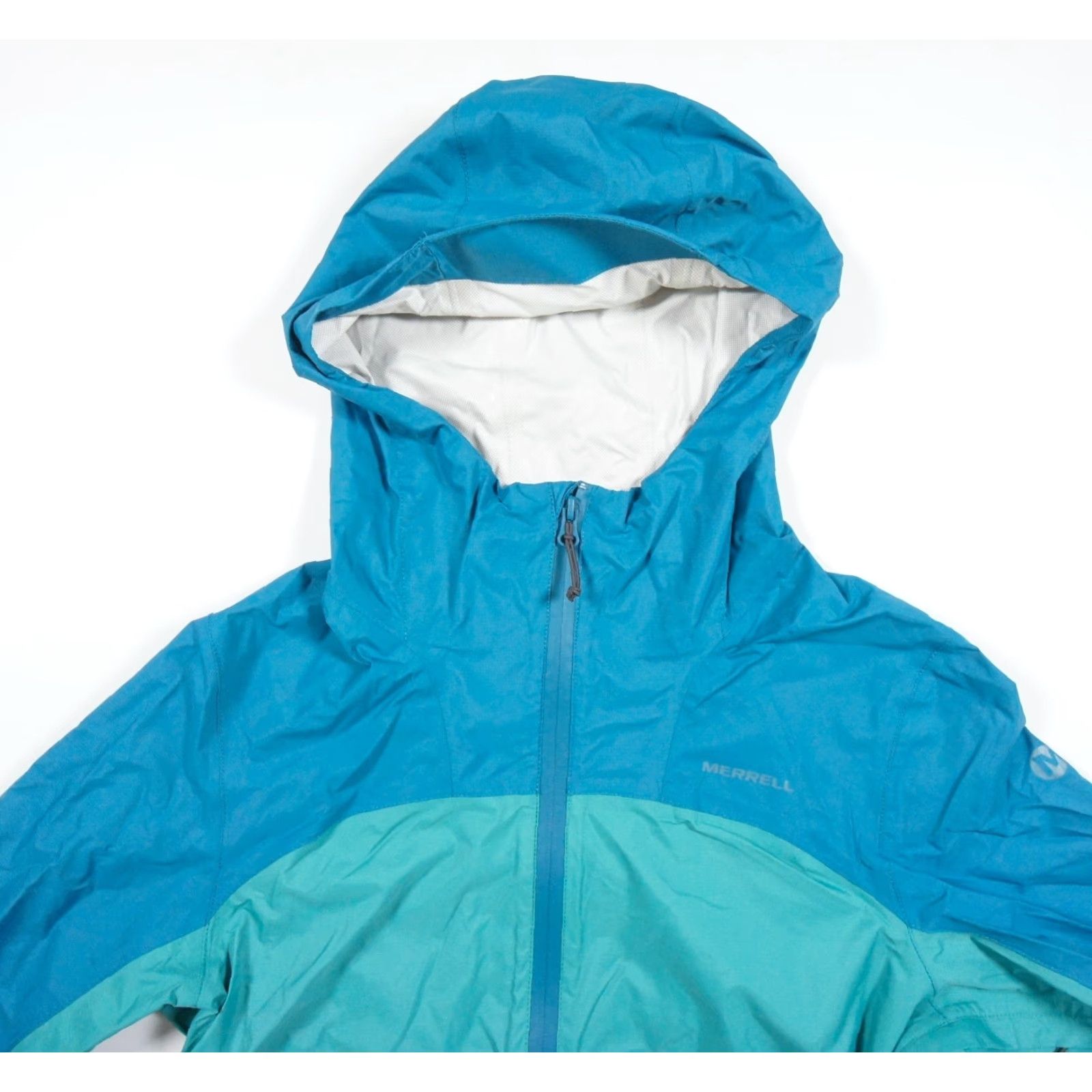 Merrell Merrell Windbreaker Jacket Womens XS Blue Full Zip Hooded Outdoor Sport Lightweight Water Resistant Regular Size XS Women Size XS / US 0-2 / IT 36-38 - 2 Thumbnail