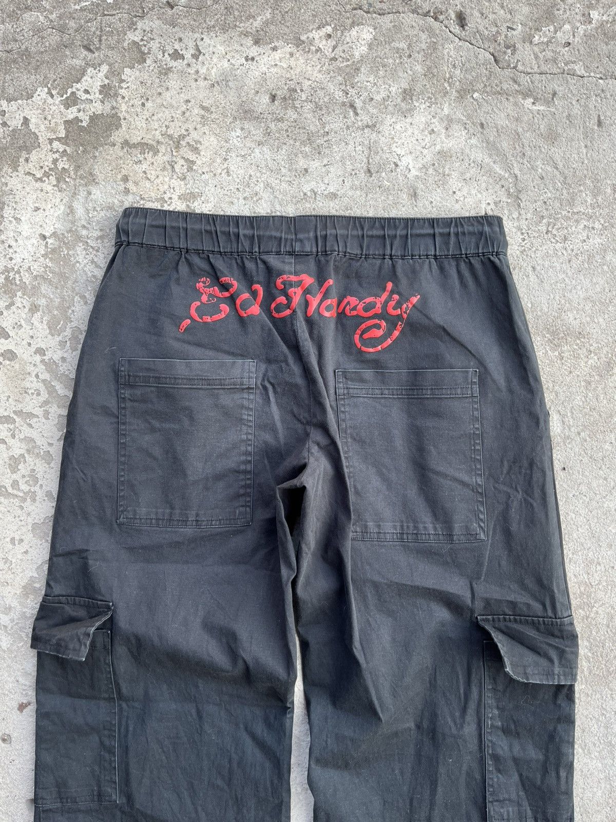 Ed Hardy Ed Hardy x Urban Outfitters Big Logo Cargo Parachute Pants Size US 30 / EU 46 - 3 Thumbnail