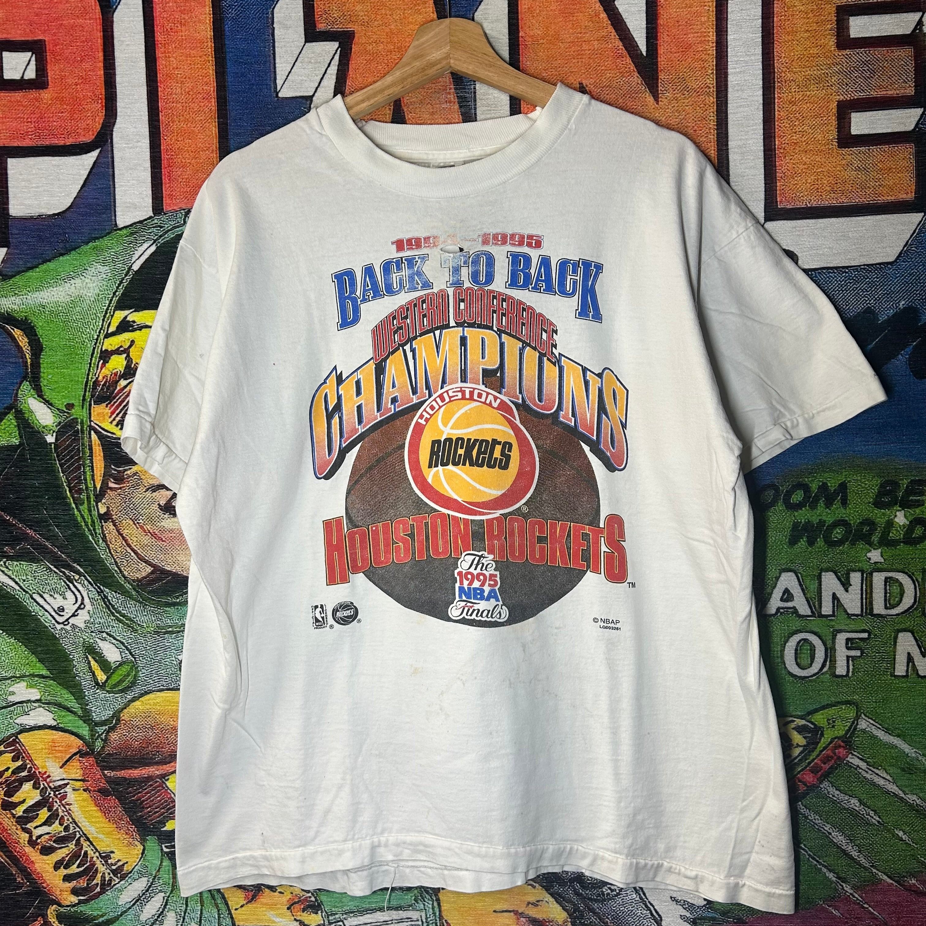 Vintage Vintage 90s Houston Rockets Western Conference Champions Tee Size US XL / EU 56 / 4 - 1 Thumbnail