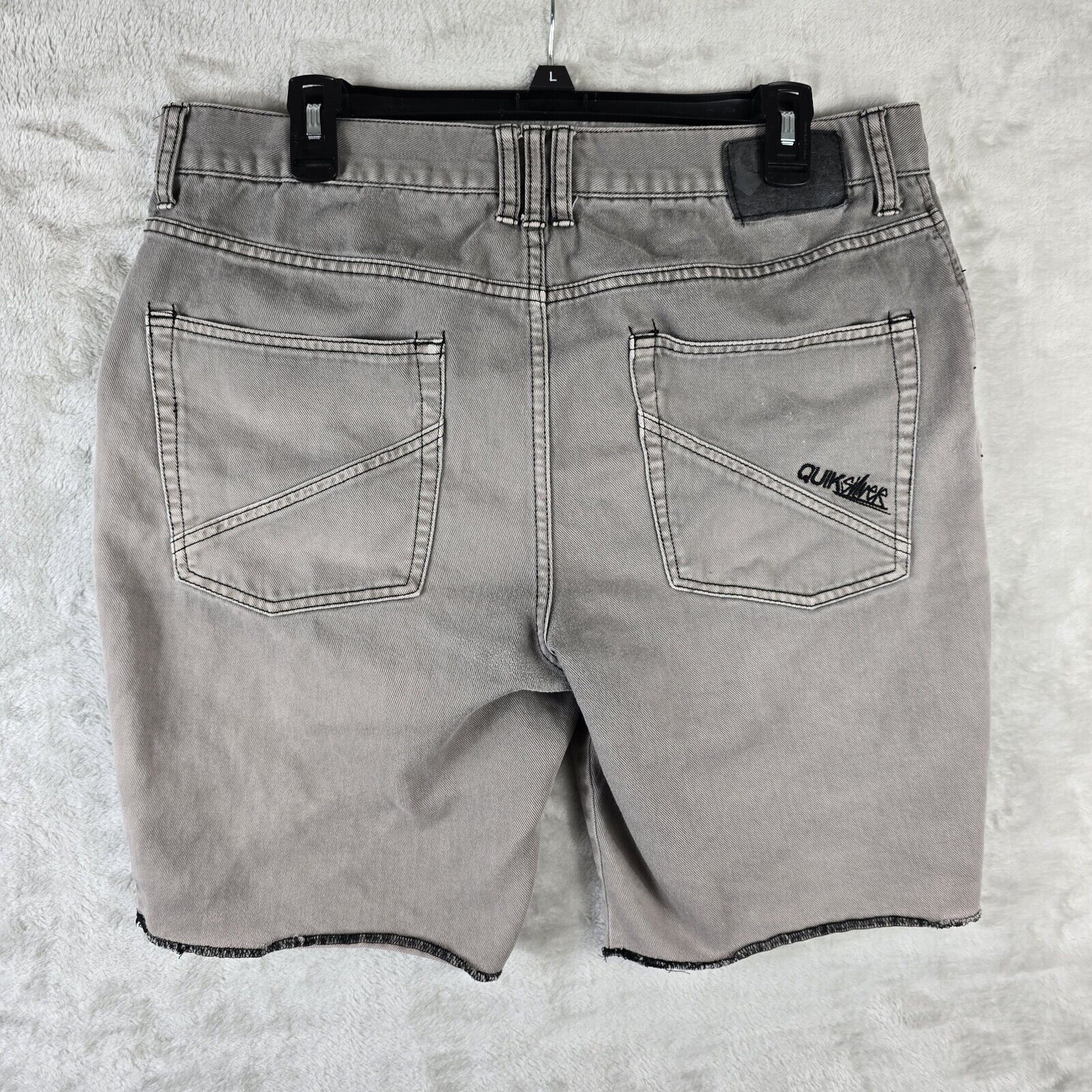 Quiksilver Vintage Quiksilver Denim Shorts 36 Grey Y2K Surf Skate Size US 36 / EU 52 - 8 Thumbnail