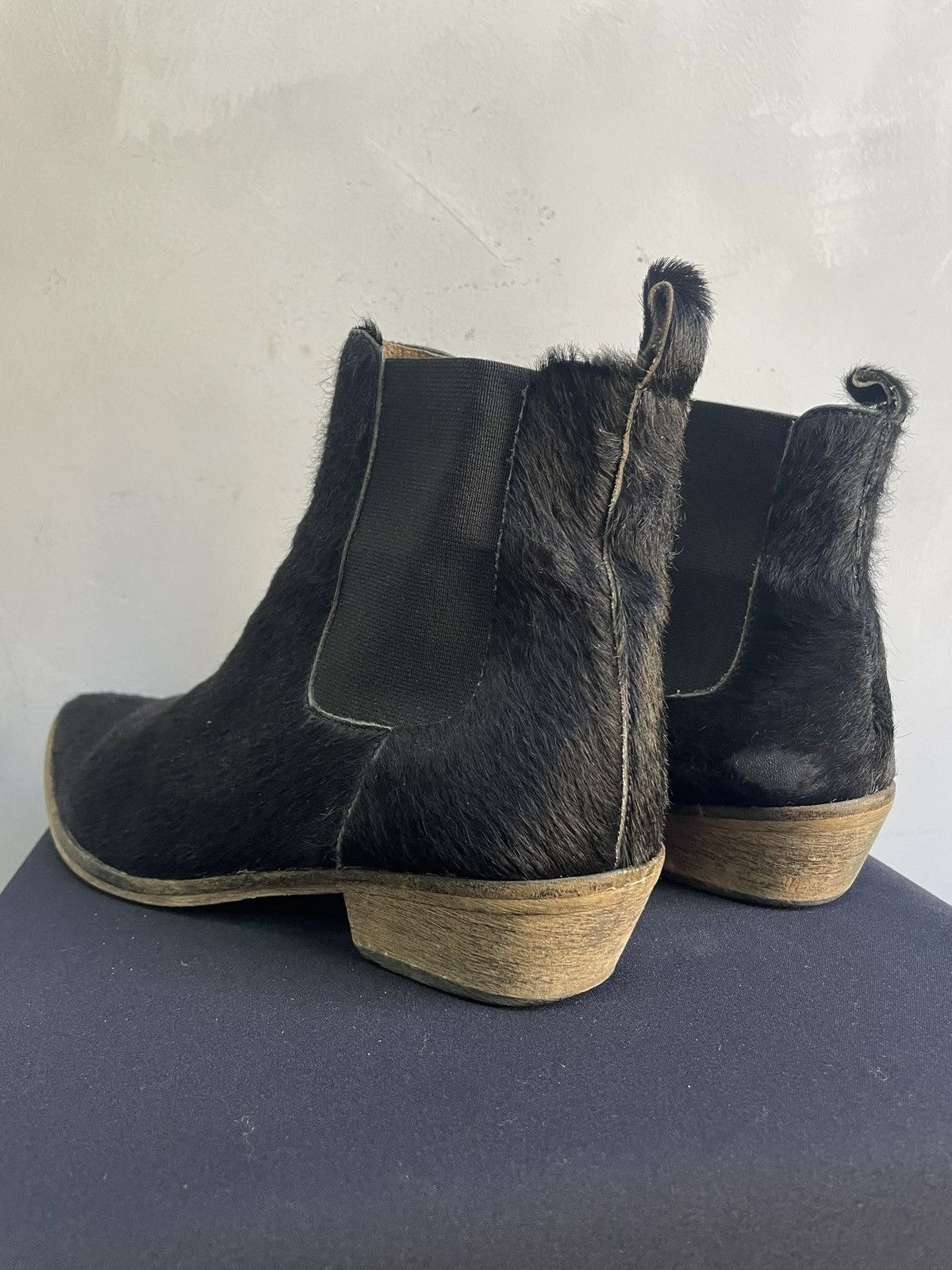 If Six Was Nine Chelsea Boot Horse Leather Ankle real fur Western Shoes Size US 6 / EU 39 - 3 Thumbnail