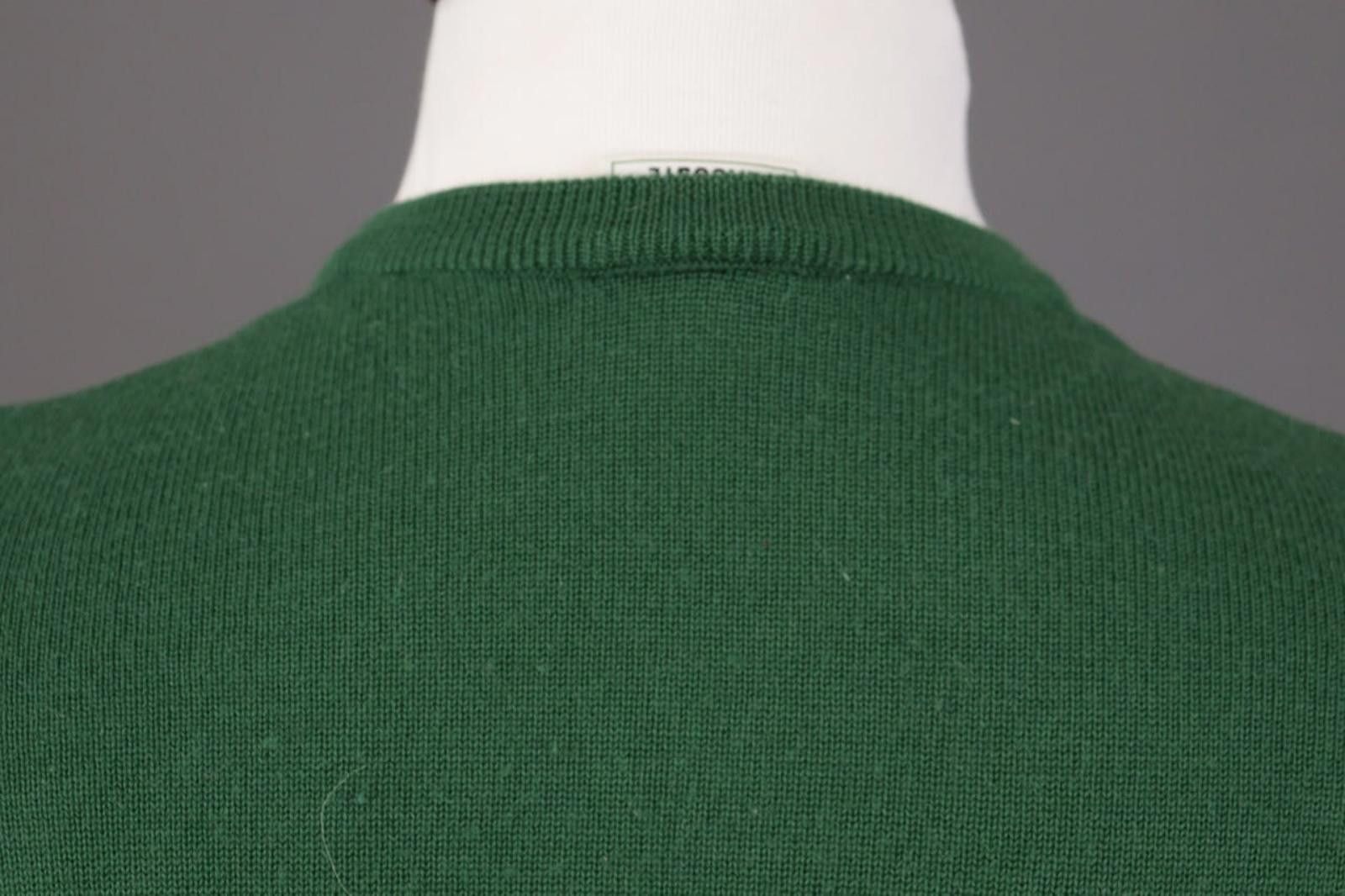 Lacoste Lacoste Green V-Neck Wool Jumper Sweater Size 7 / XXL Size US M / EU 48-50 / 2 - 11 Thumbnail