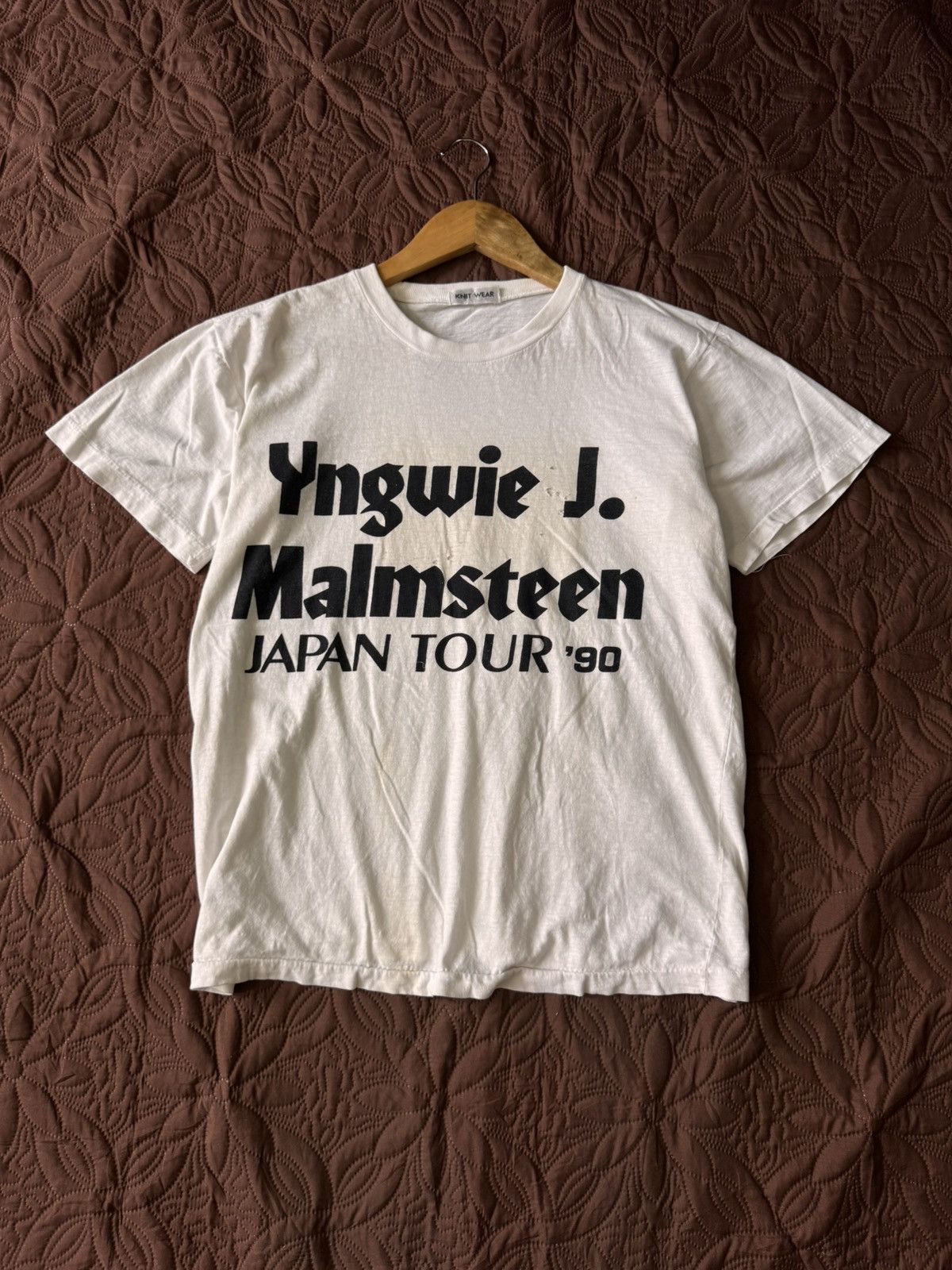 Band Tees Vintage 90s Yngwie J. Malmsteen JAPAN TOUR 90 Size US S / EU 44-46 / 1 - 1 Thumbnail