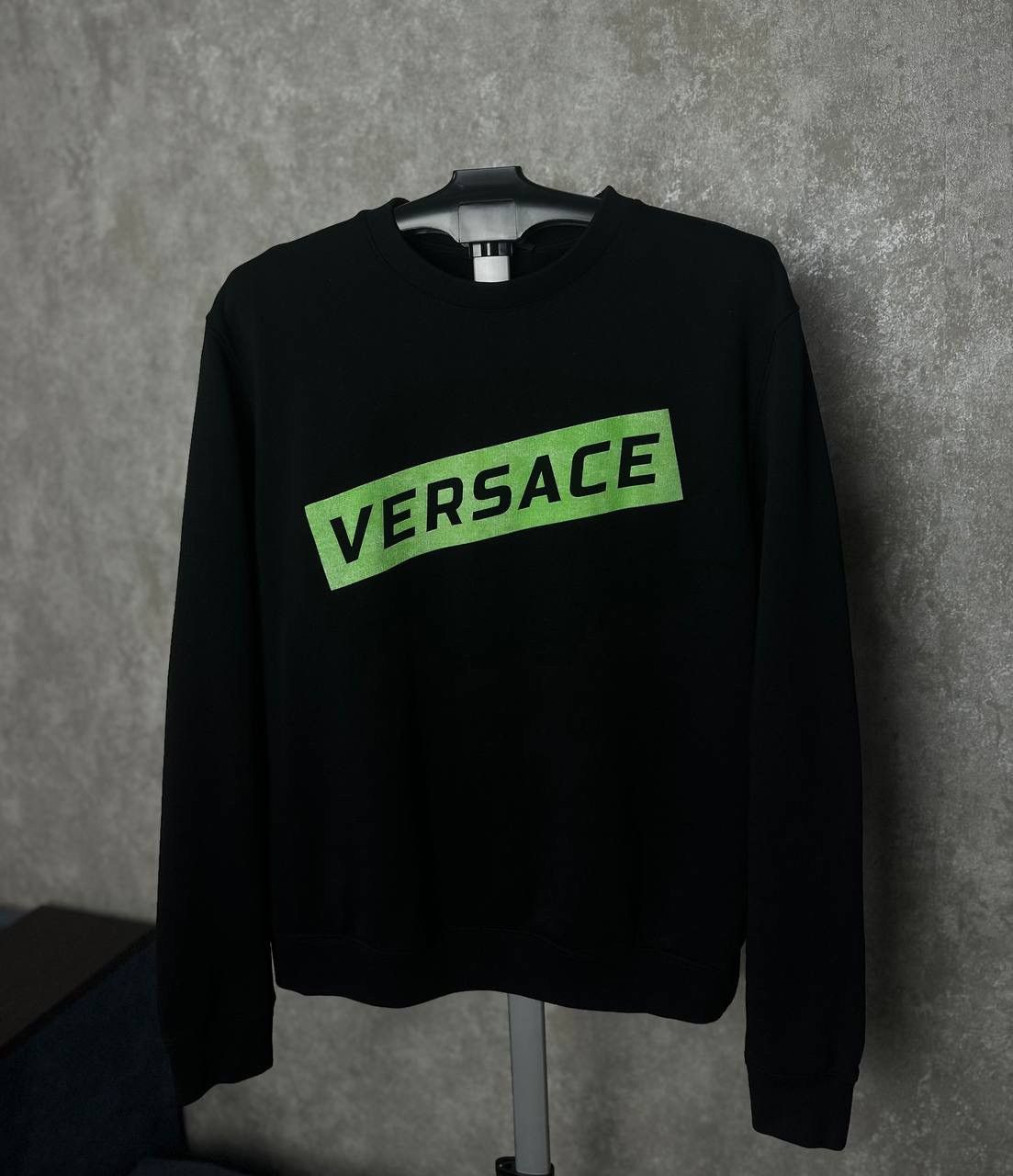 Versace Gianni Versace Black Sweatshirt Green Big Logo Size US L / EU 52-54 / 3 - 2 Thumbnail