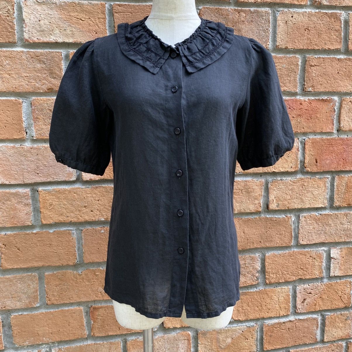 Lanvin LANVIN Black Doll Collar Blouse Size XS / US 0-2 / IT 36-38 - 10 Thumbnail