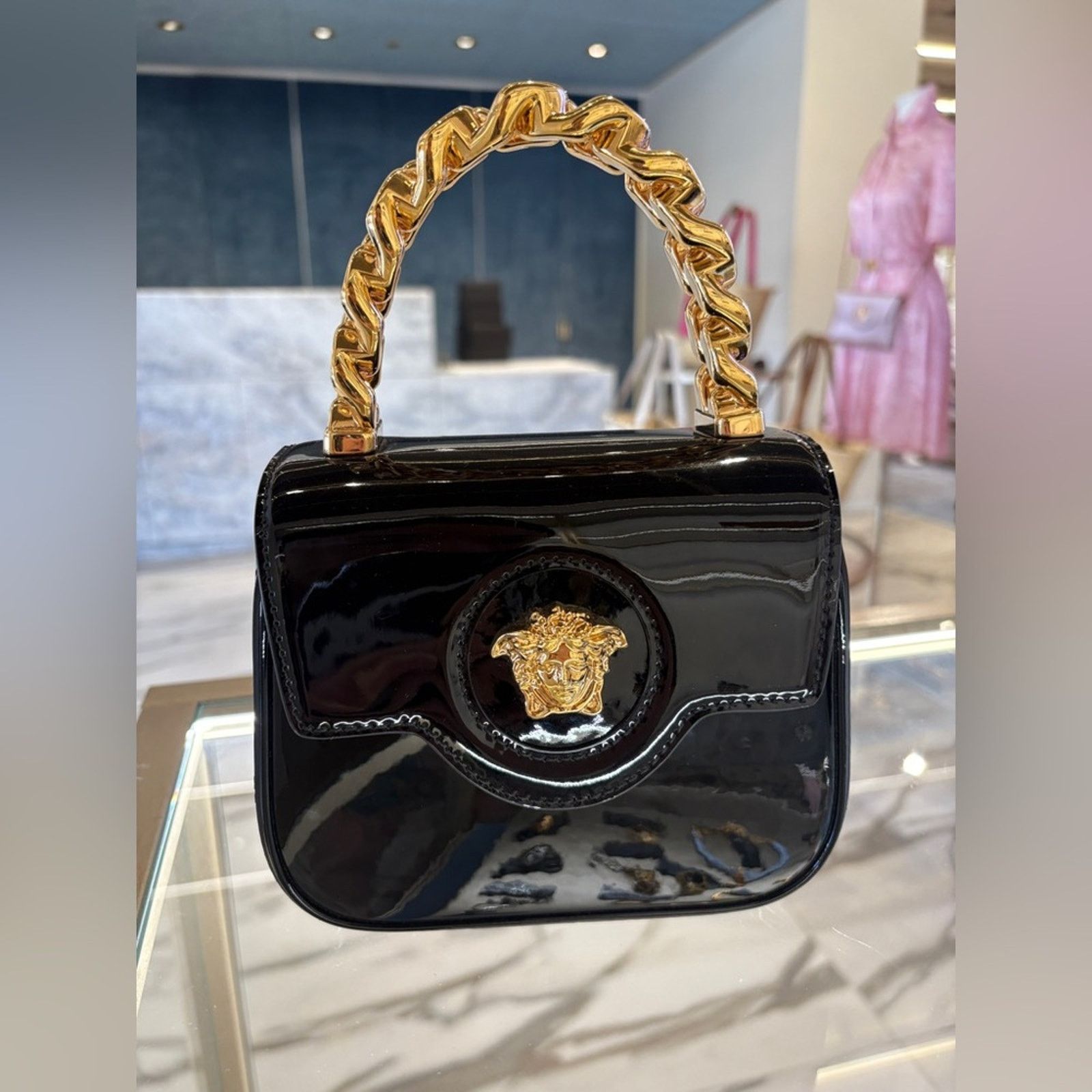 Versace Versace Black and Gold la Medusa Women's Bag Size ONE SIZE - 1 Thumbnail