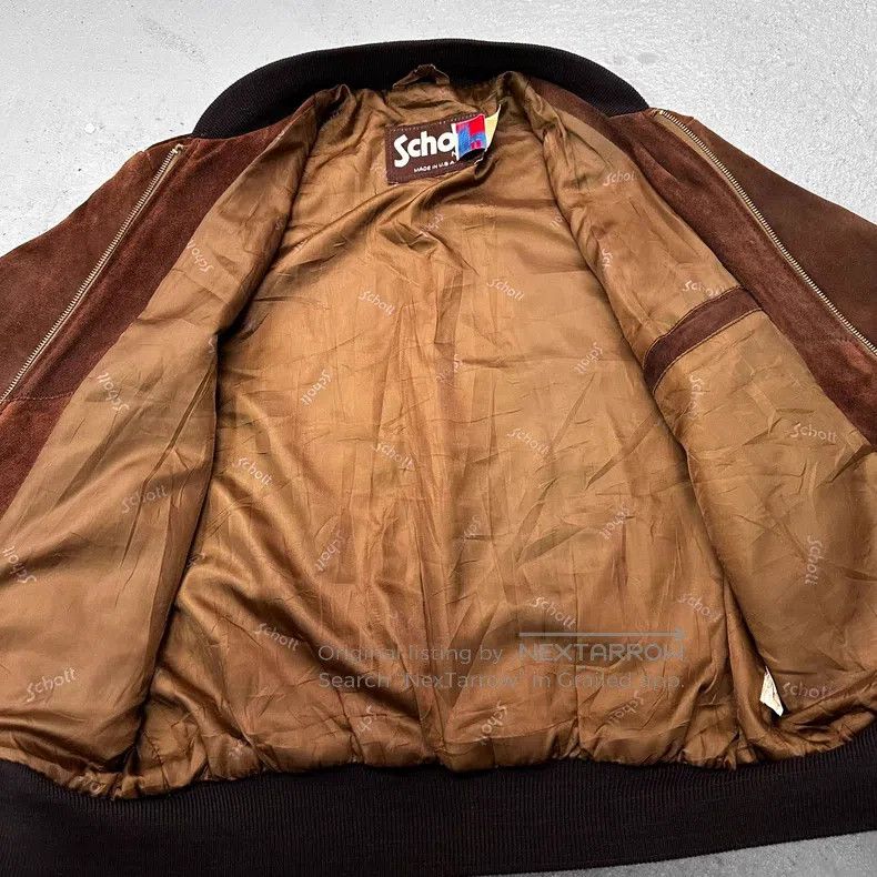 Schott Schott Vintage suede baseball jacket jacket Size US M / EU 48-50 / 2 - 5 Thumbnail