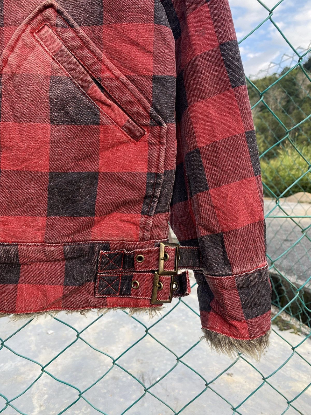 Woolrich Woolen Mills Vintage 90’s Woolrich buffallo plaid canvas biker jacket Size US M / EU 48-50 / 2 - 8 Thumbnail